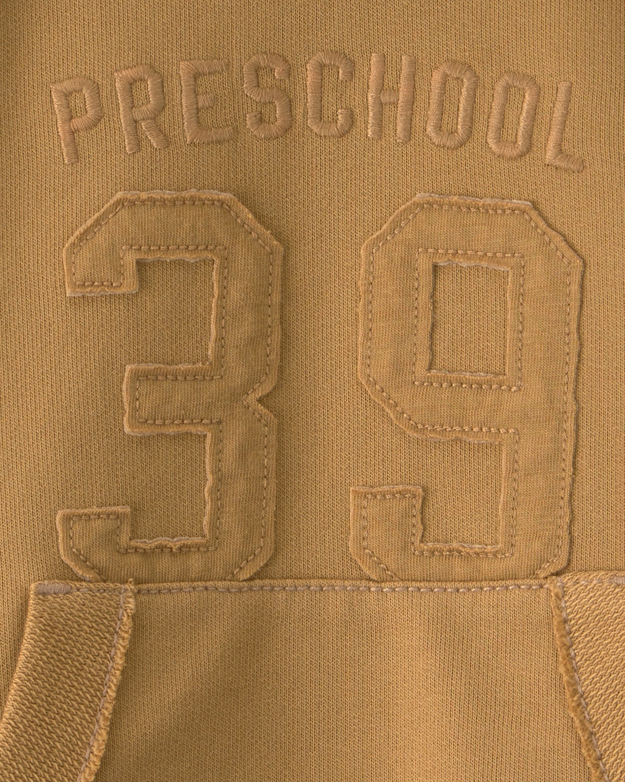 Baby Boy Varsity French Terry Hoodie - Brown