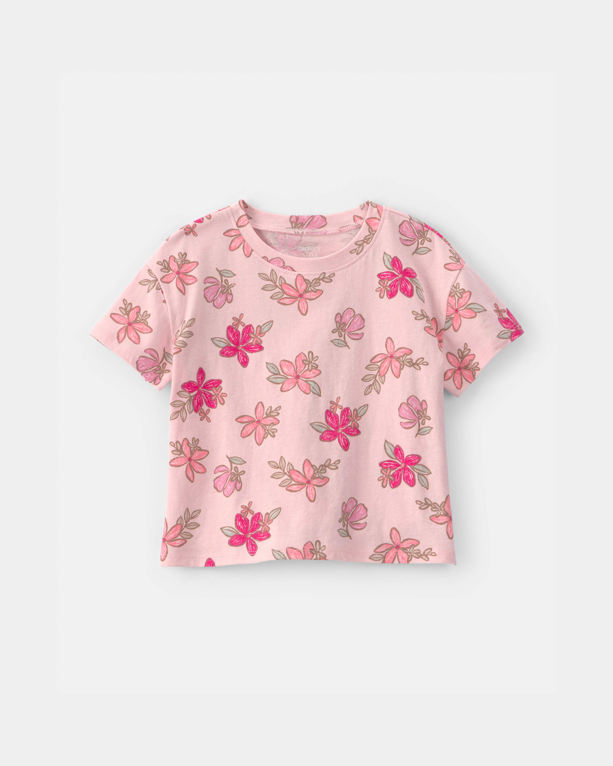 Toddler Girl Tropical Floral Tee - Pink