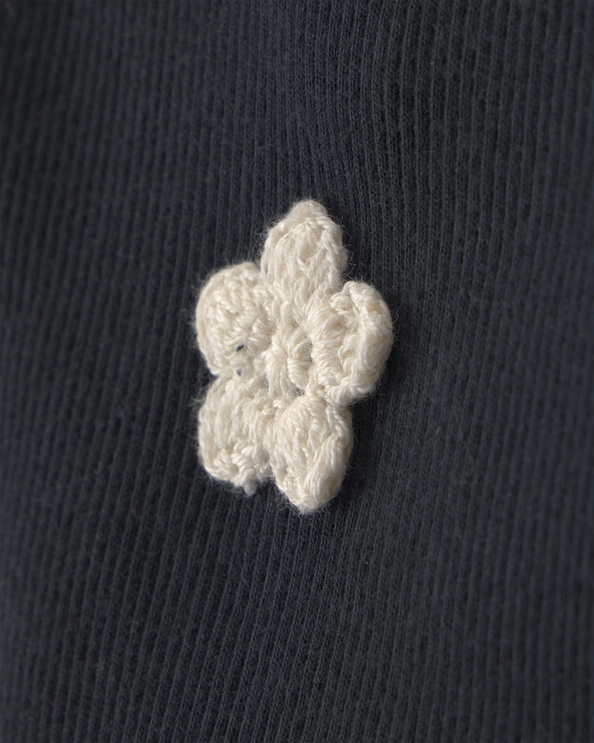 Baby Girl 2-Piece Floral Applique Top & Short Set - Black