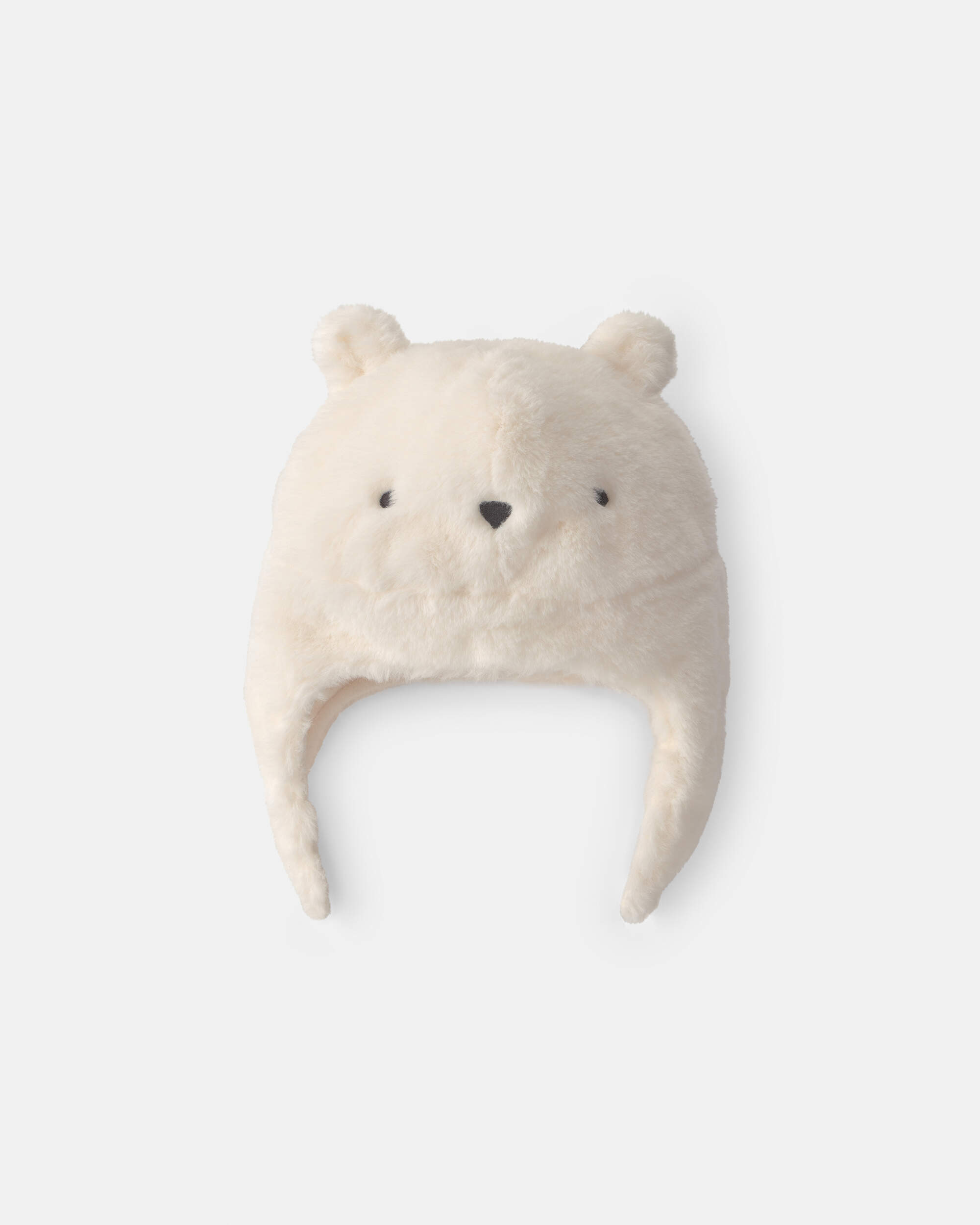 Baby Polar Bear Christmas Fleece Hat - Cream