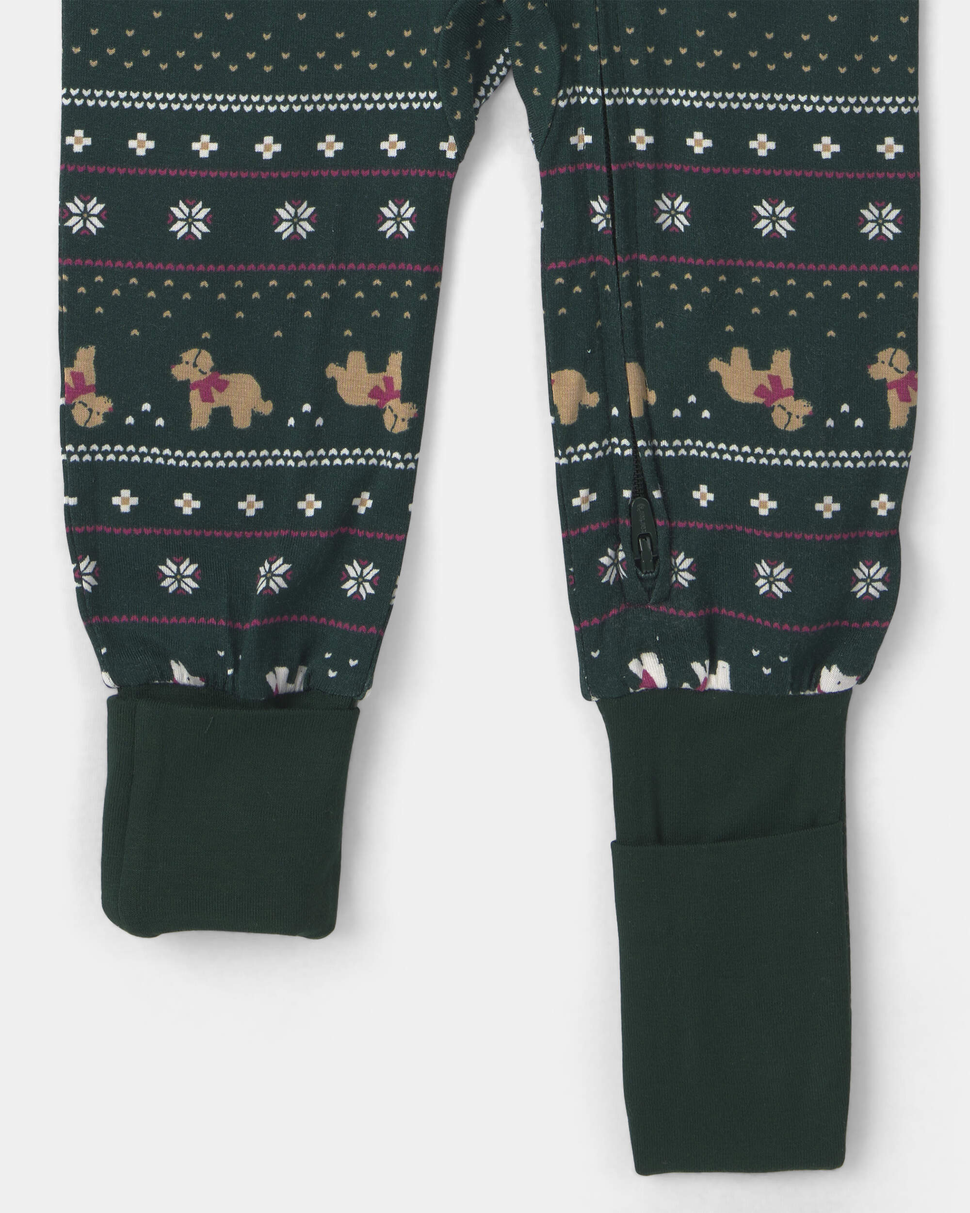 Baby 1-Piece Fair Isle Christmas PurelySoft™ Snug Fit Pyjama - Green