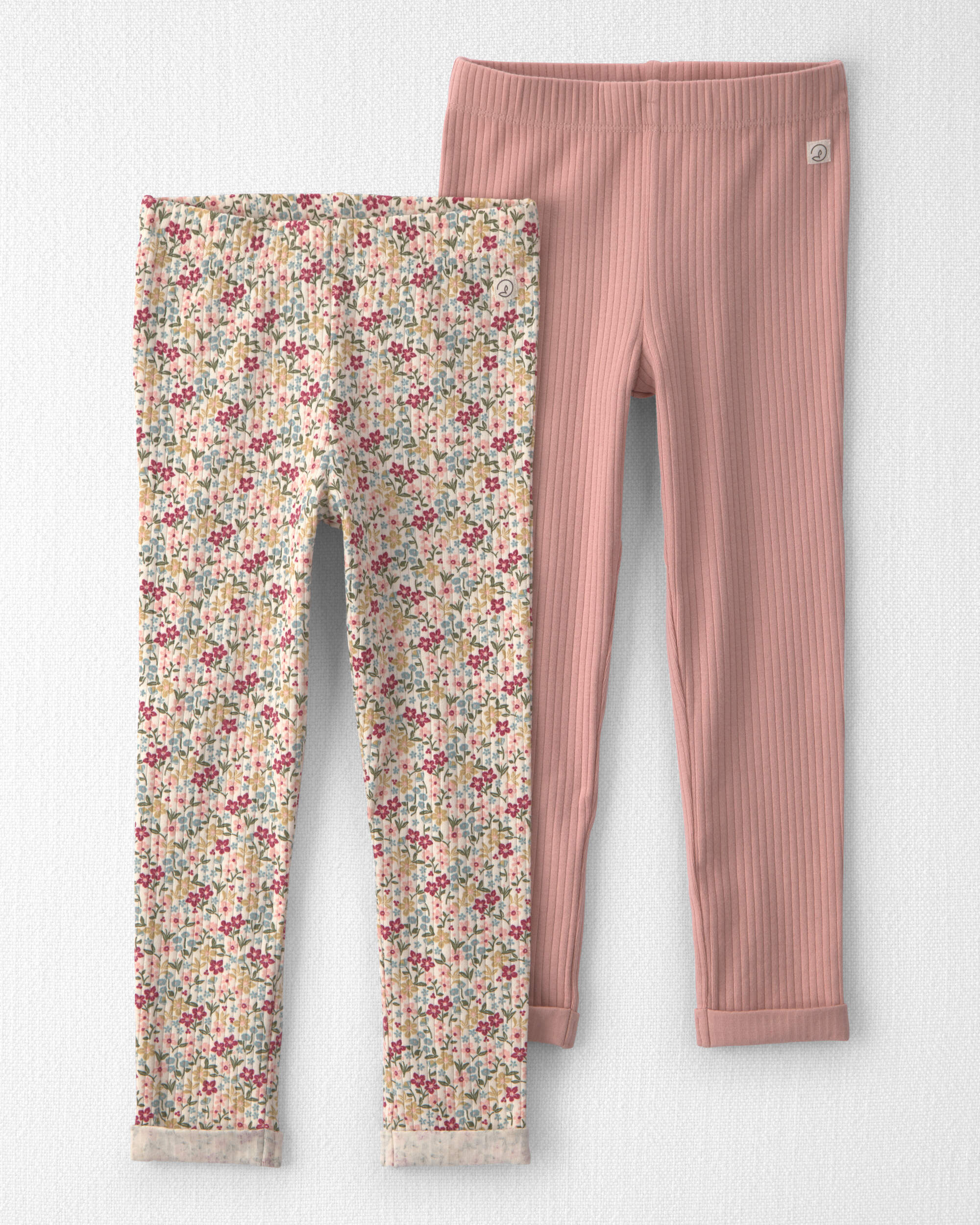 Toddler Girl 2-Pack Organic Cotton Leggings