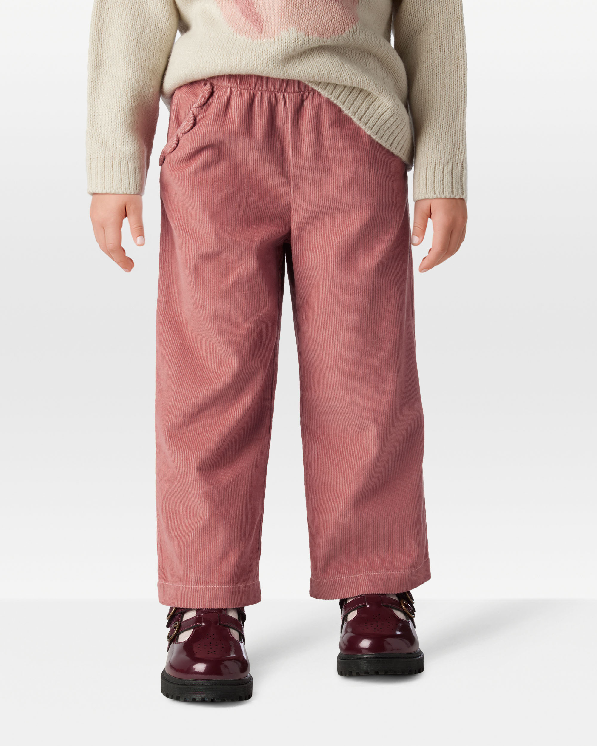 Toddler Girl Cotton Wide-Leg Pants - Pink