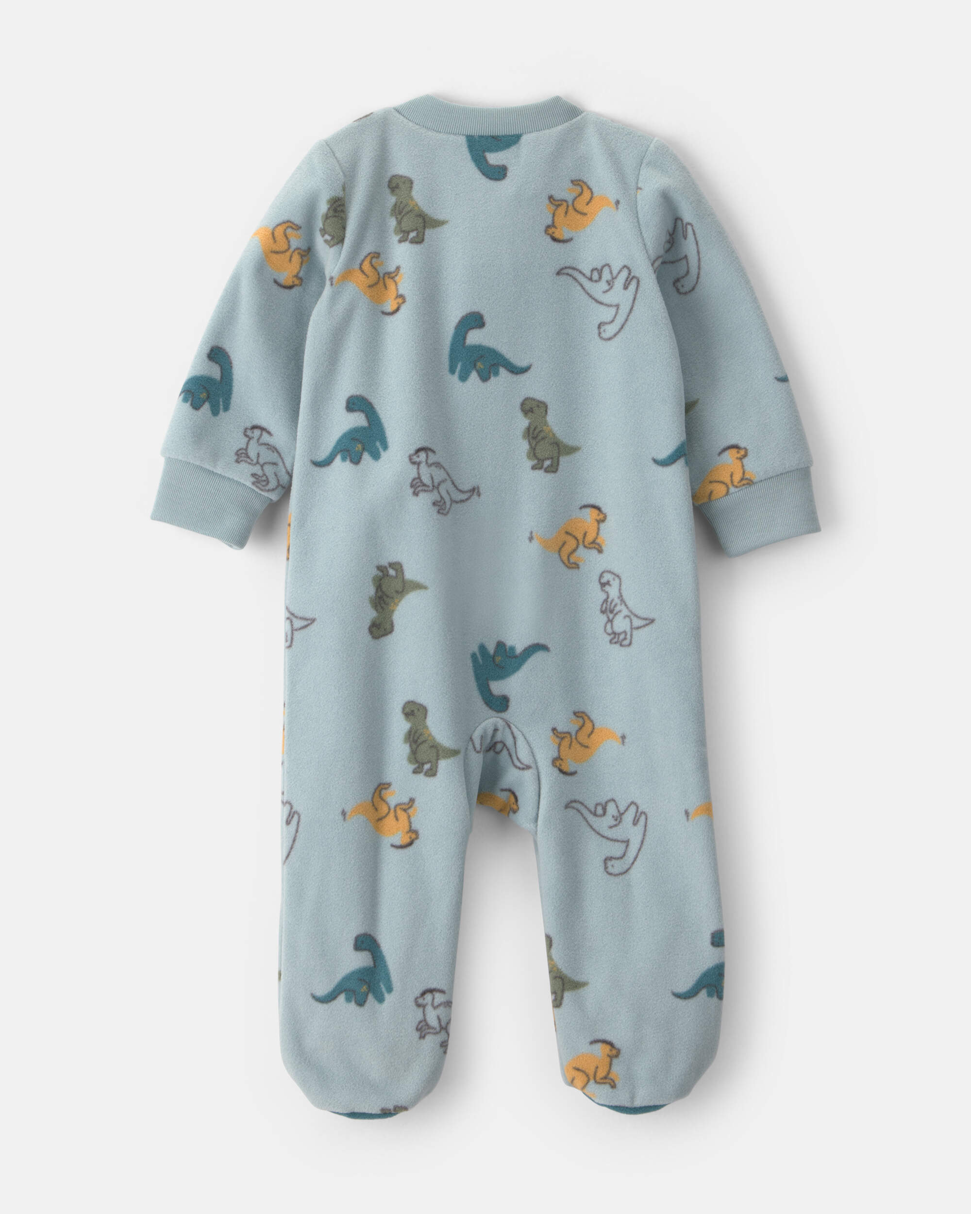 Baby Boy Fleece Dinosaur 2-Way Zip Sleeper - Blue