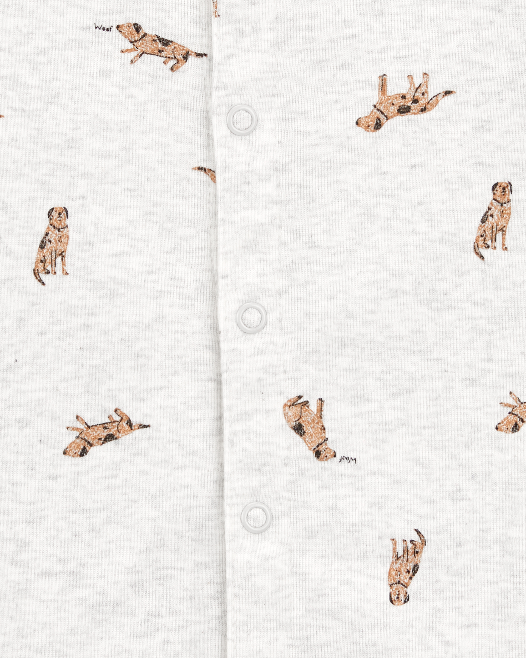 Baby Boy Dog Short-Sleeve Romper - Grey
