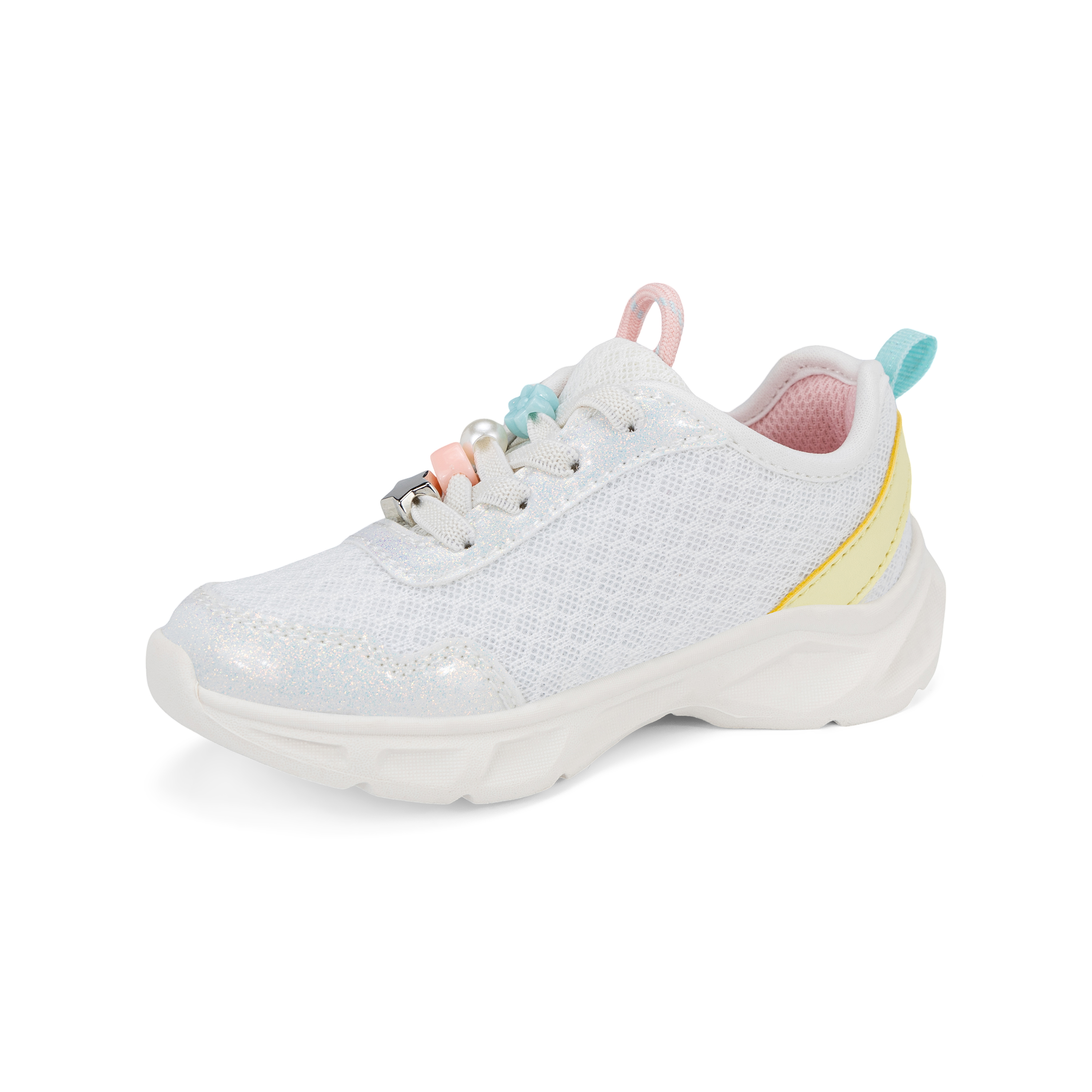 Toddler Girl Lace Charms Athletic Shoes - White