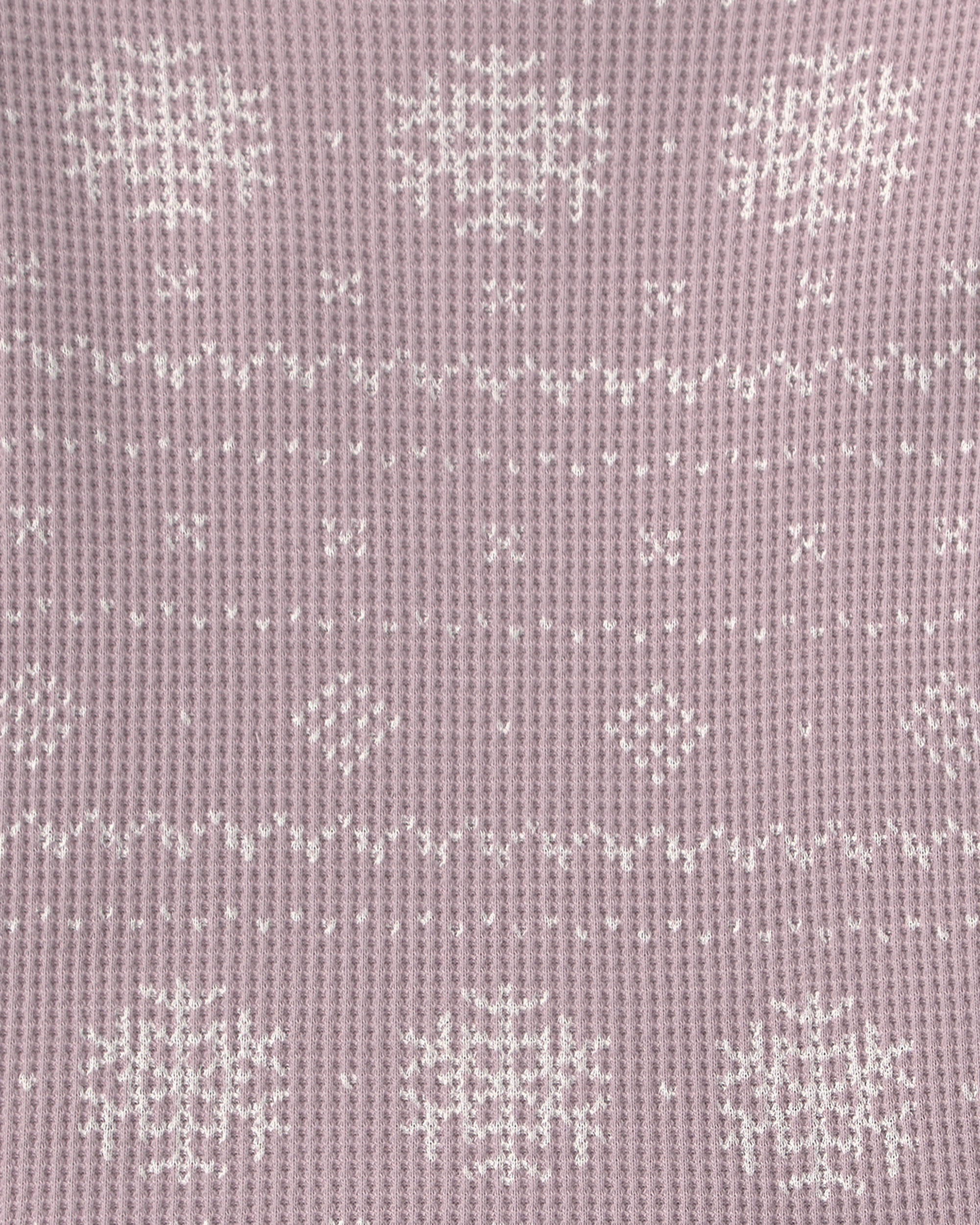 Baby Girl 2-Piece Fair Isle Waffle Knit Pyjamas Made with Organic Cotton