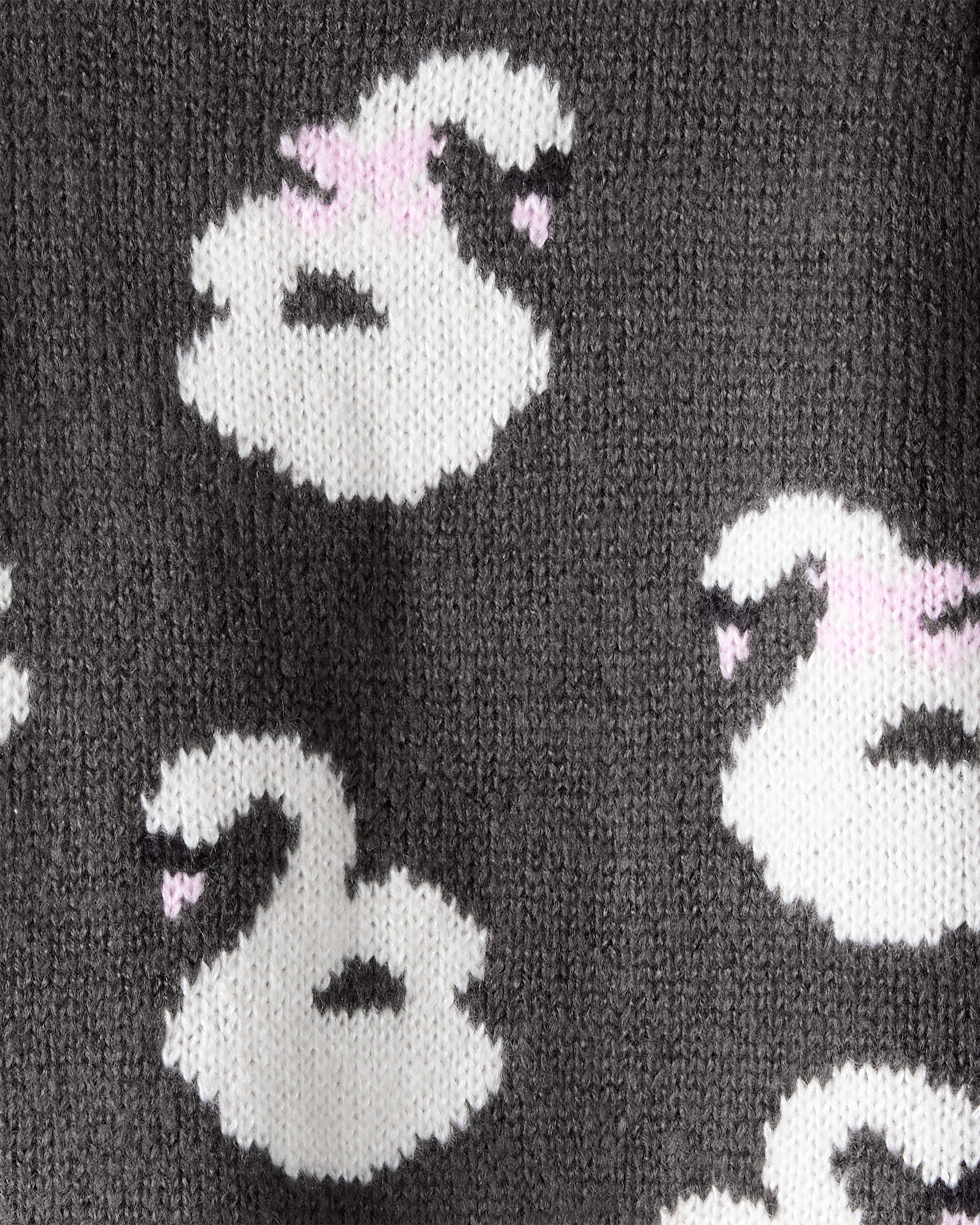 Toddler Girl Swan Sweater - Black