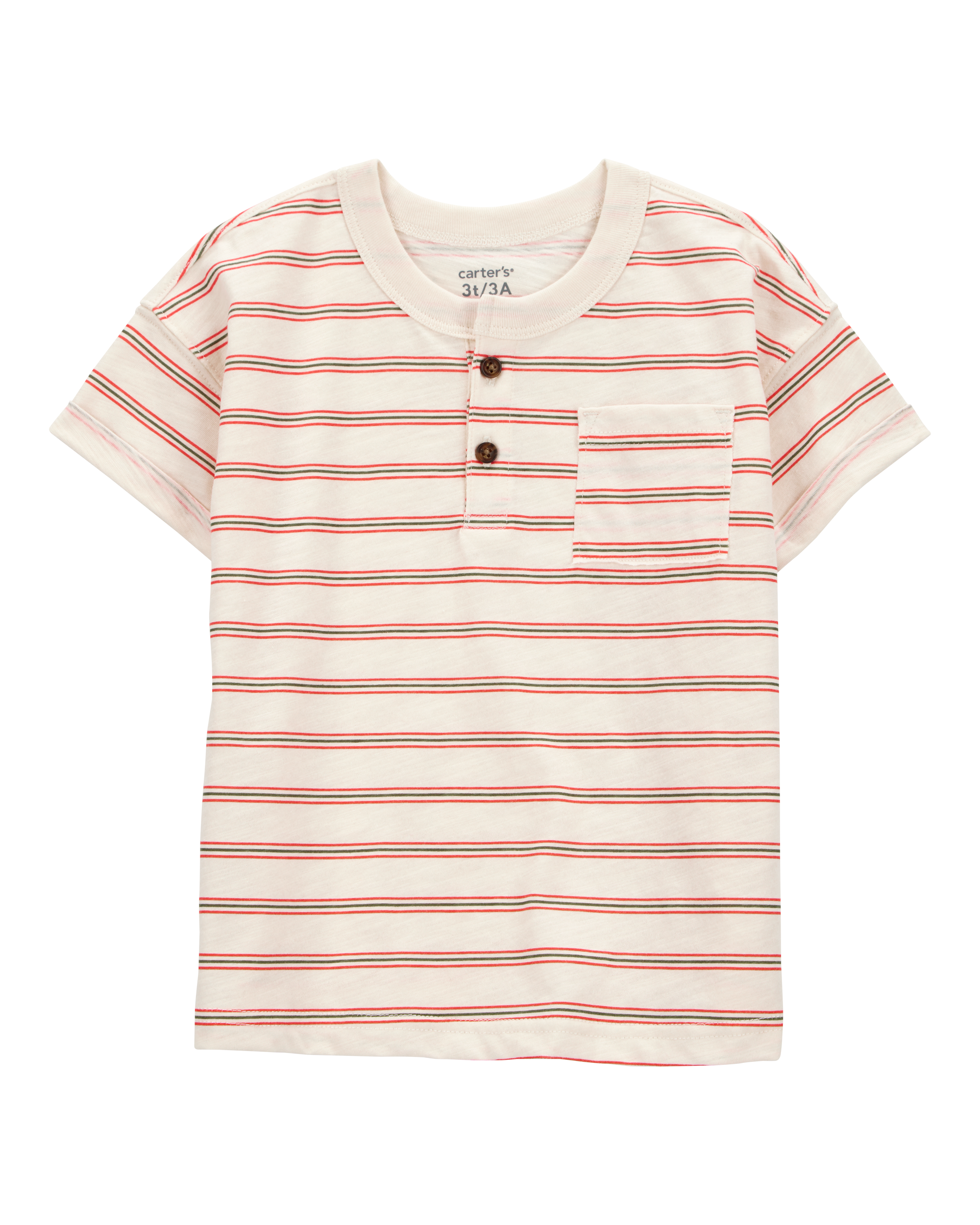 Toddler Striped Slub Jersey Henley