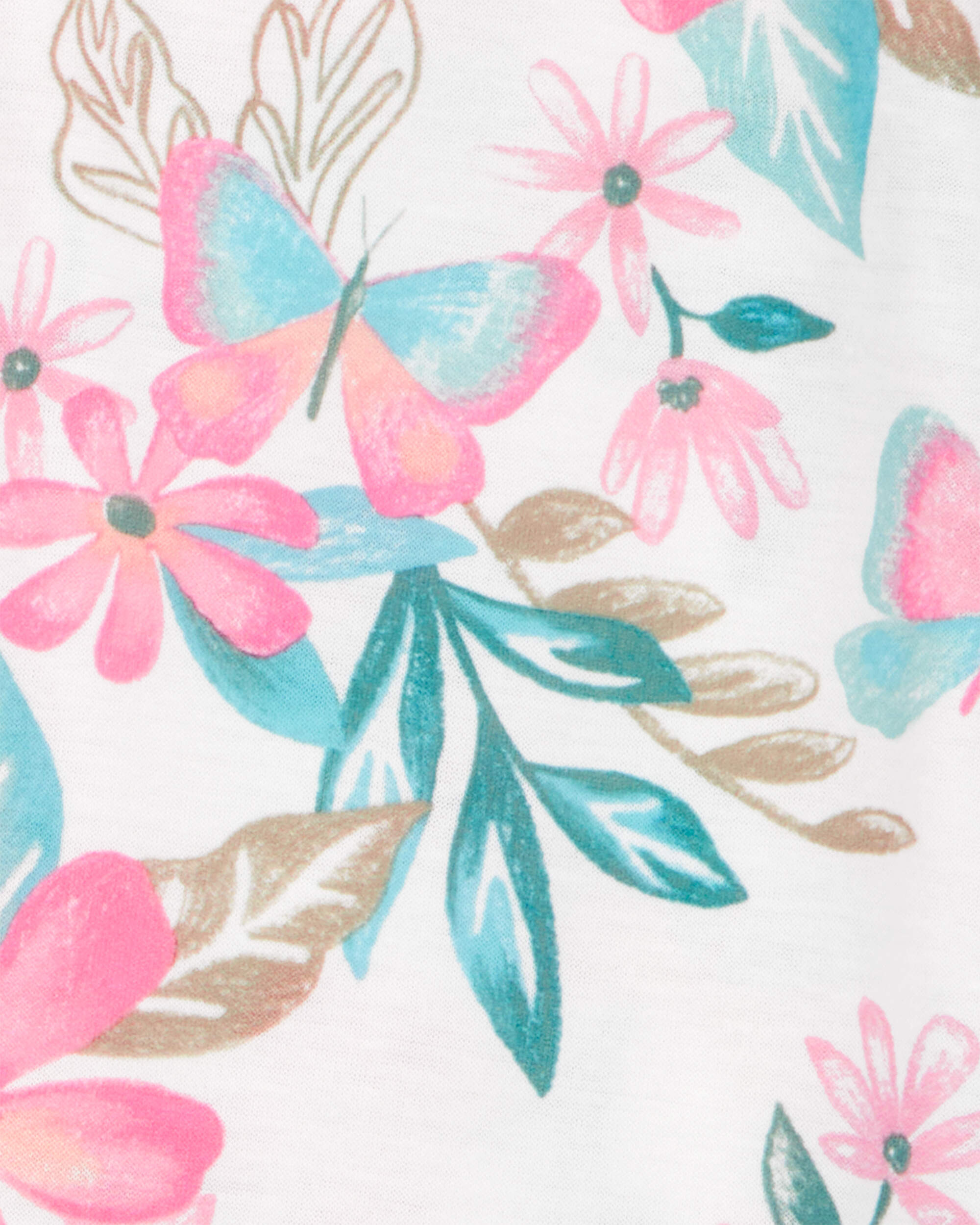 Girls 2-Pack Ice Cream Floral Nightgowns - Pink
