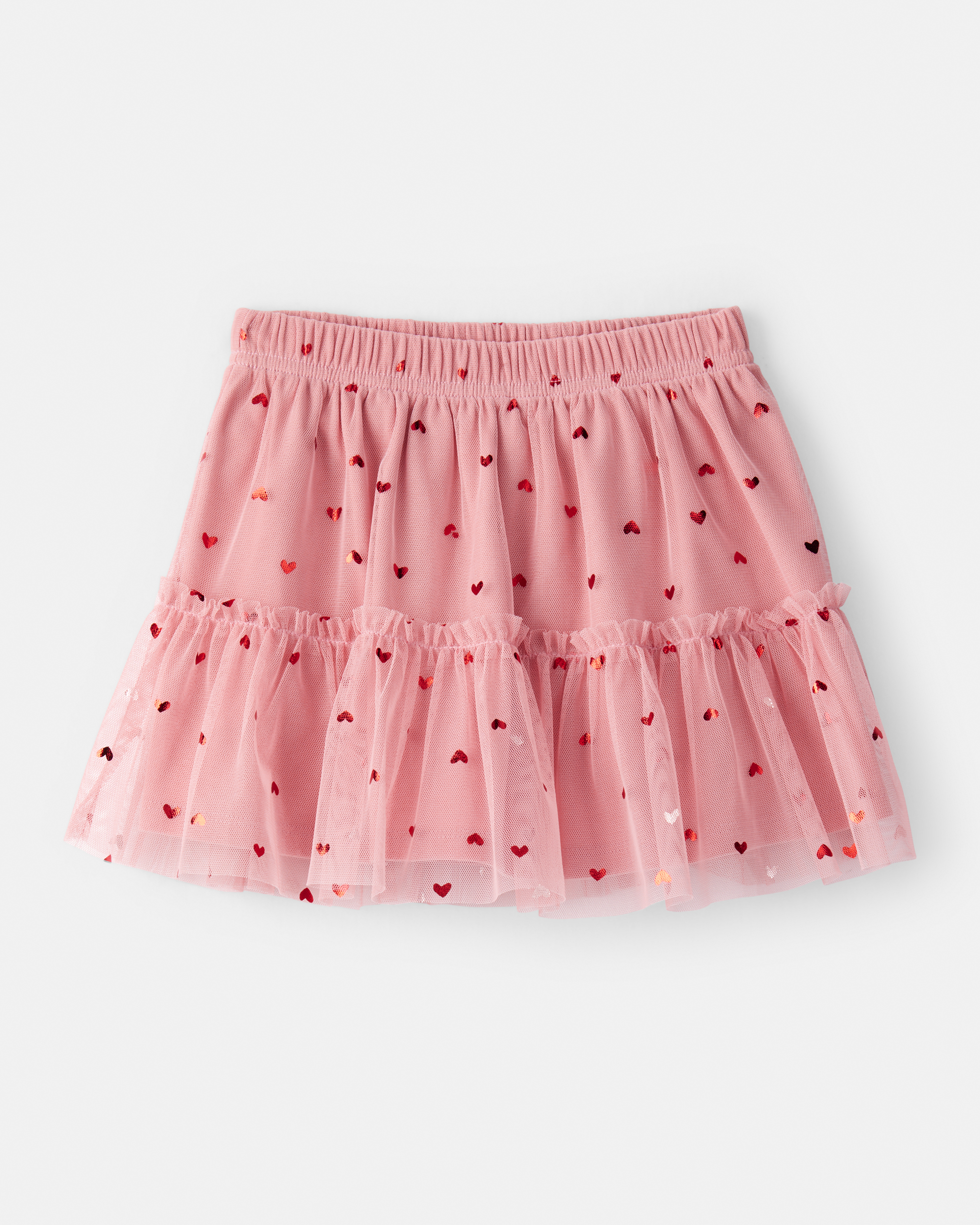 Toddler Girl Heart Tulle Skirt - Pink