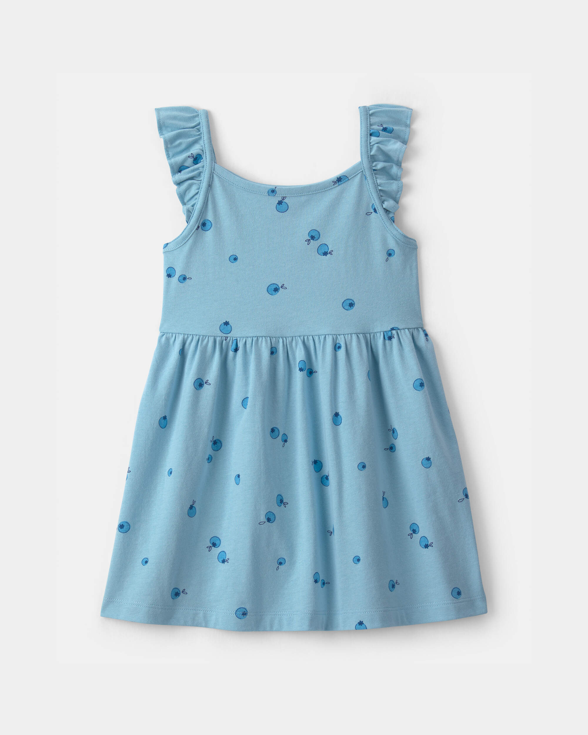 Toddler Girl Blueberry Sleeveless Dress - Blue