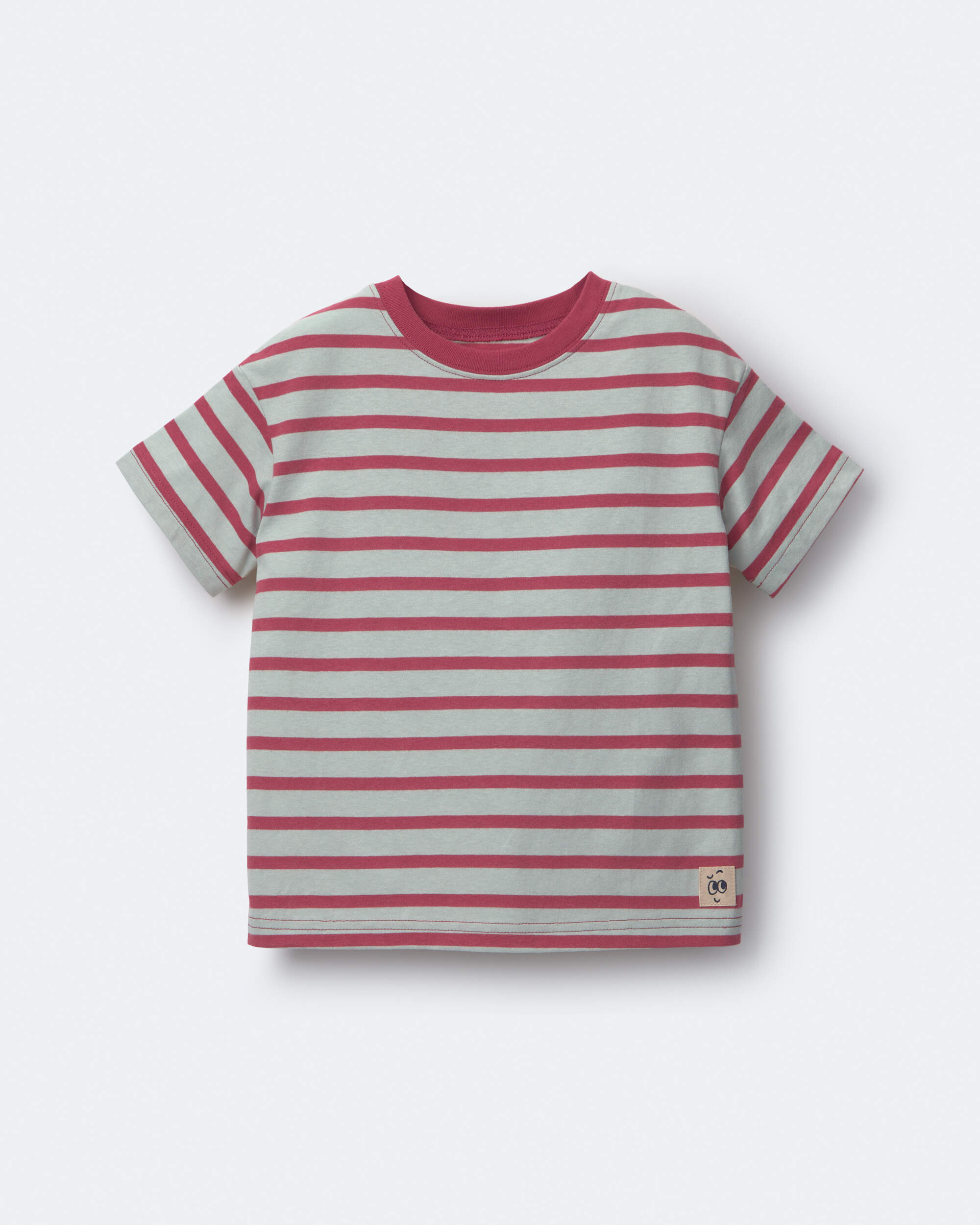 Toddler Boy Relaxed Tee Stripes - Red/Blue