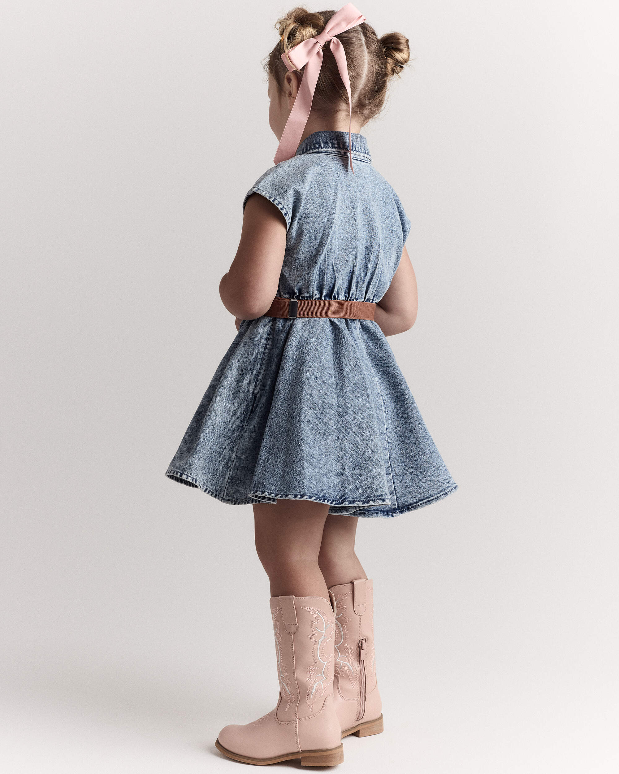 Toddler Avenue Twirl™ Denim Dress Wash - Blue