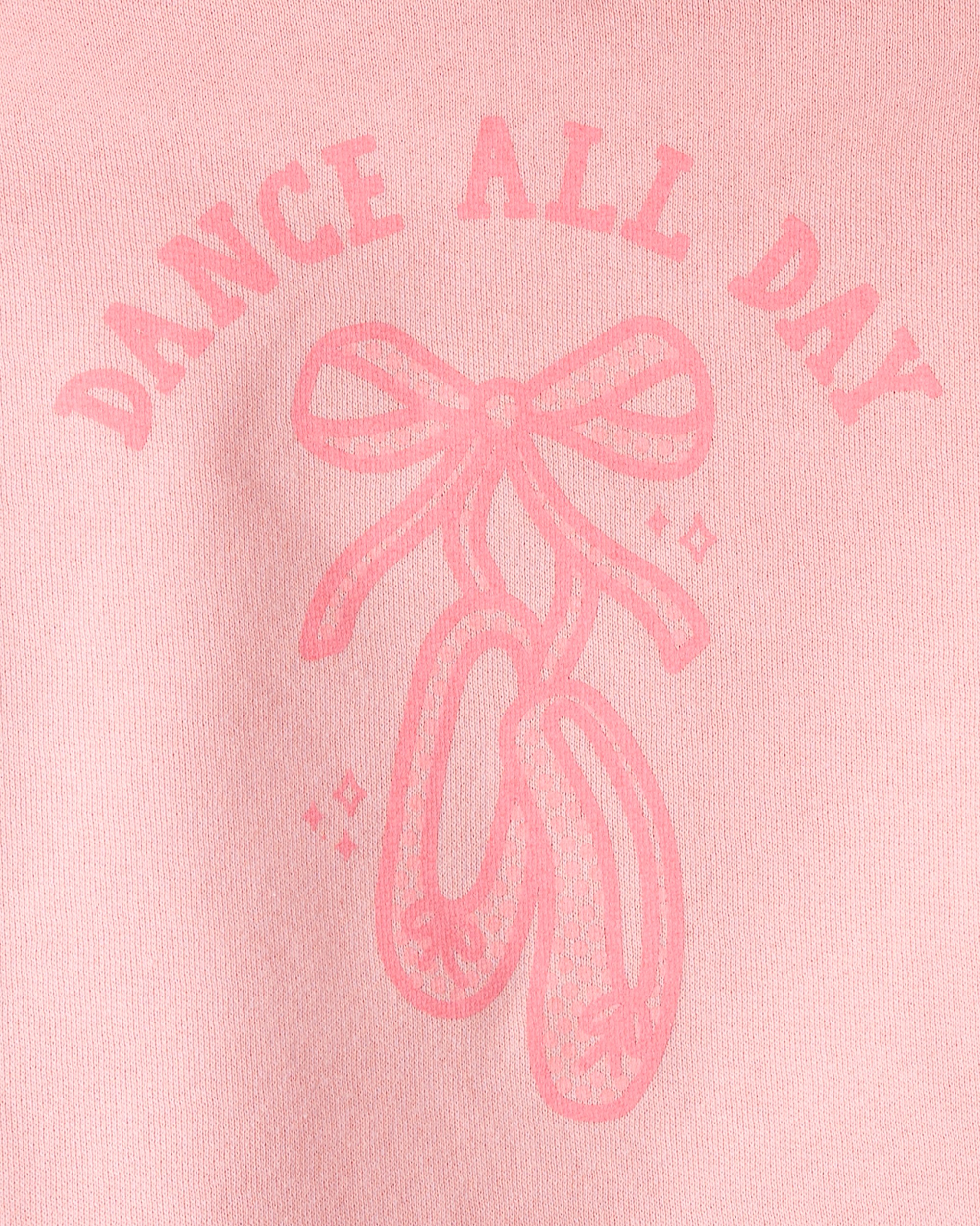 Toddler Girl 2-Piece Ballet Long-Sleeve Hoodie & Pant Set - Pink