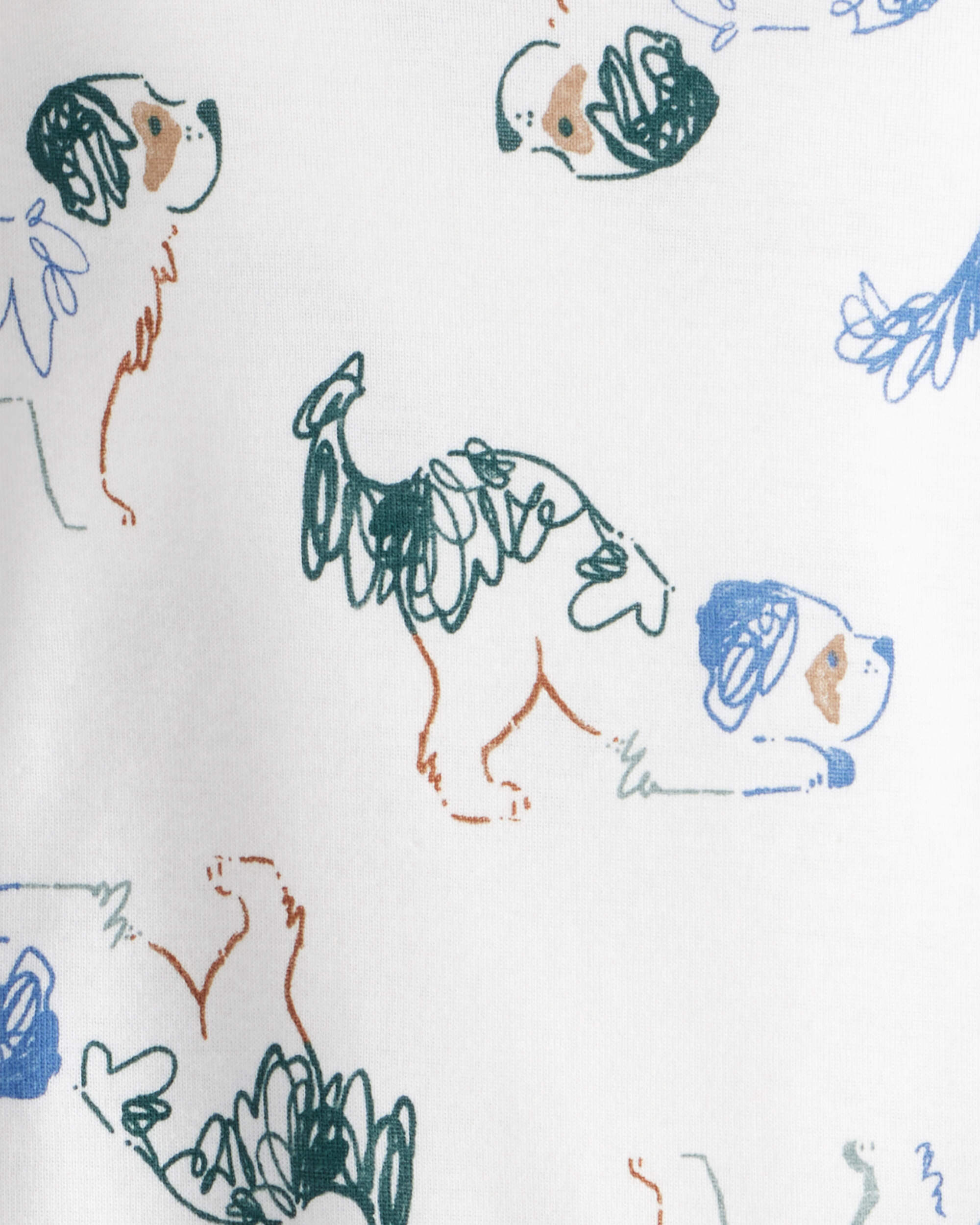 Baby Boy 2-Piece Dog Print Bodysuit & Pant Set - White/Green