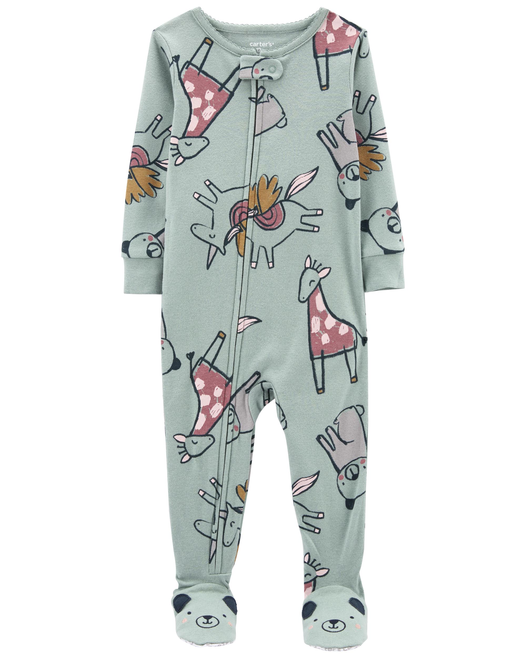 1-Piece Unicorn 100% Snug Fit Cotton Footie Pyjamas