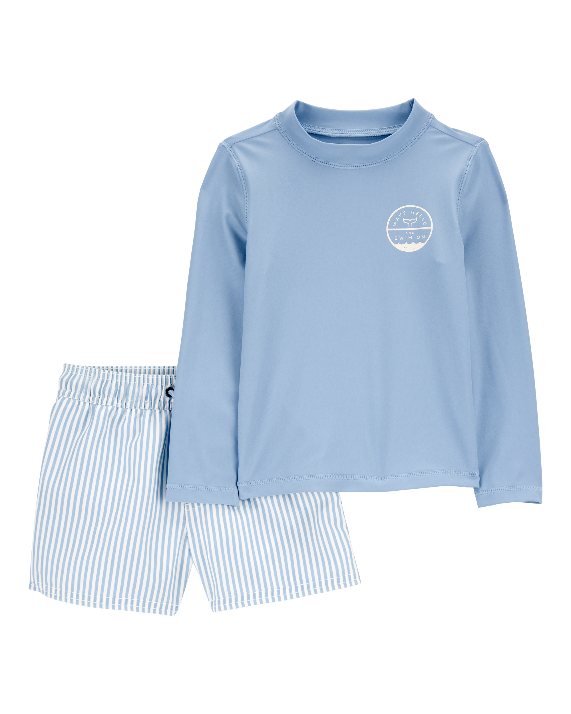 Baby Boy Whale Rashguard Set - Blue