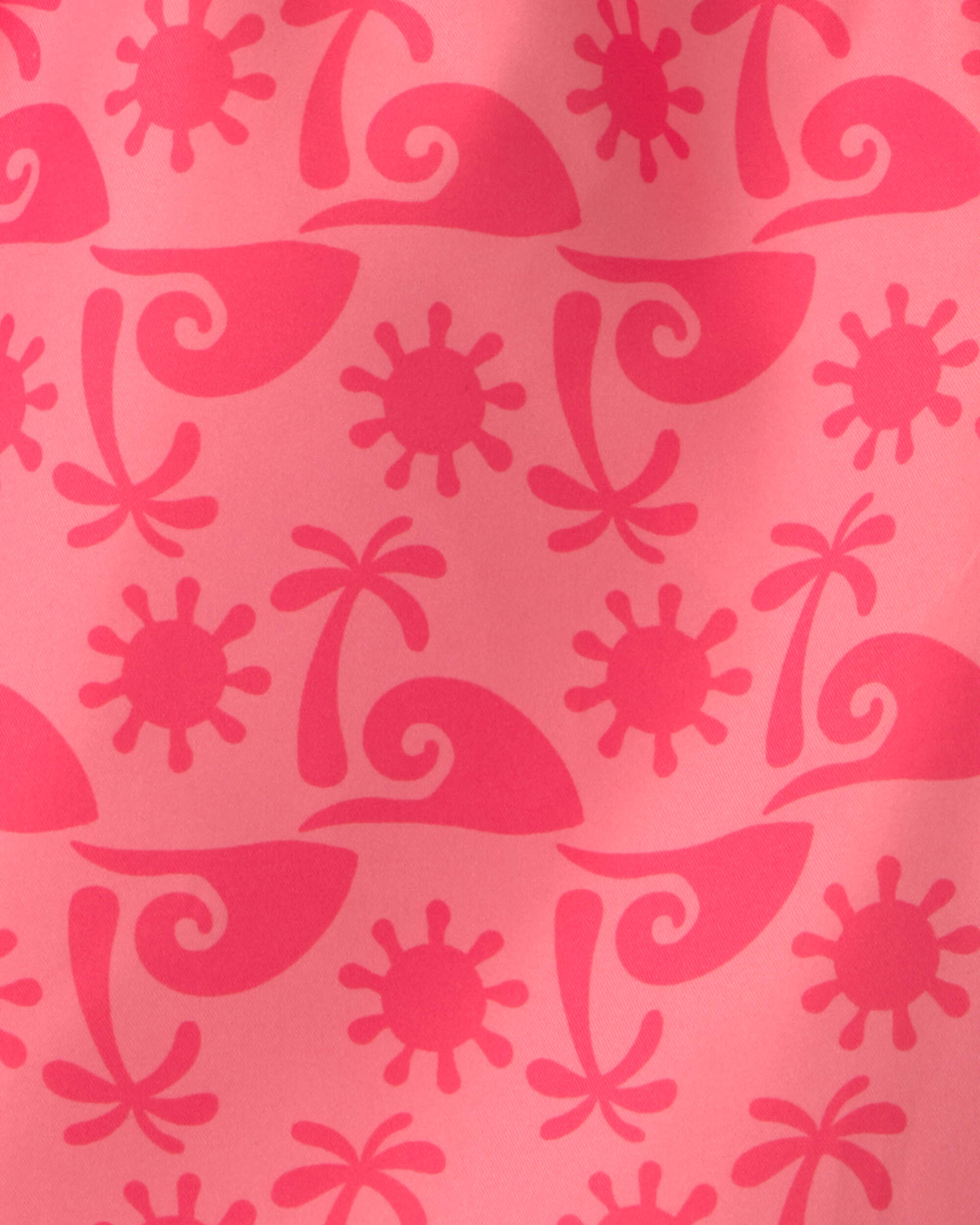 Boys Tropical Swim Trunks - Red