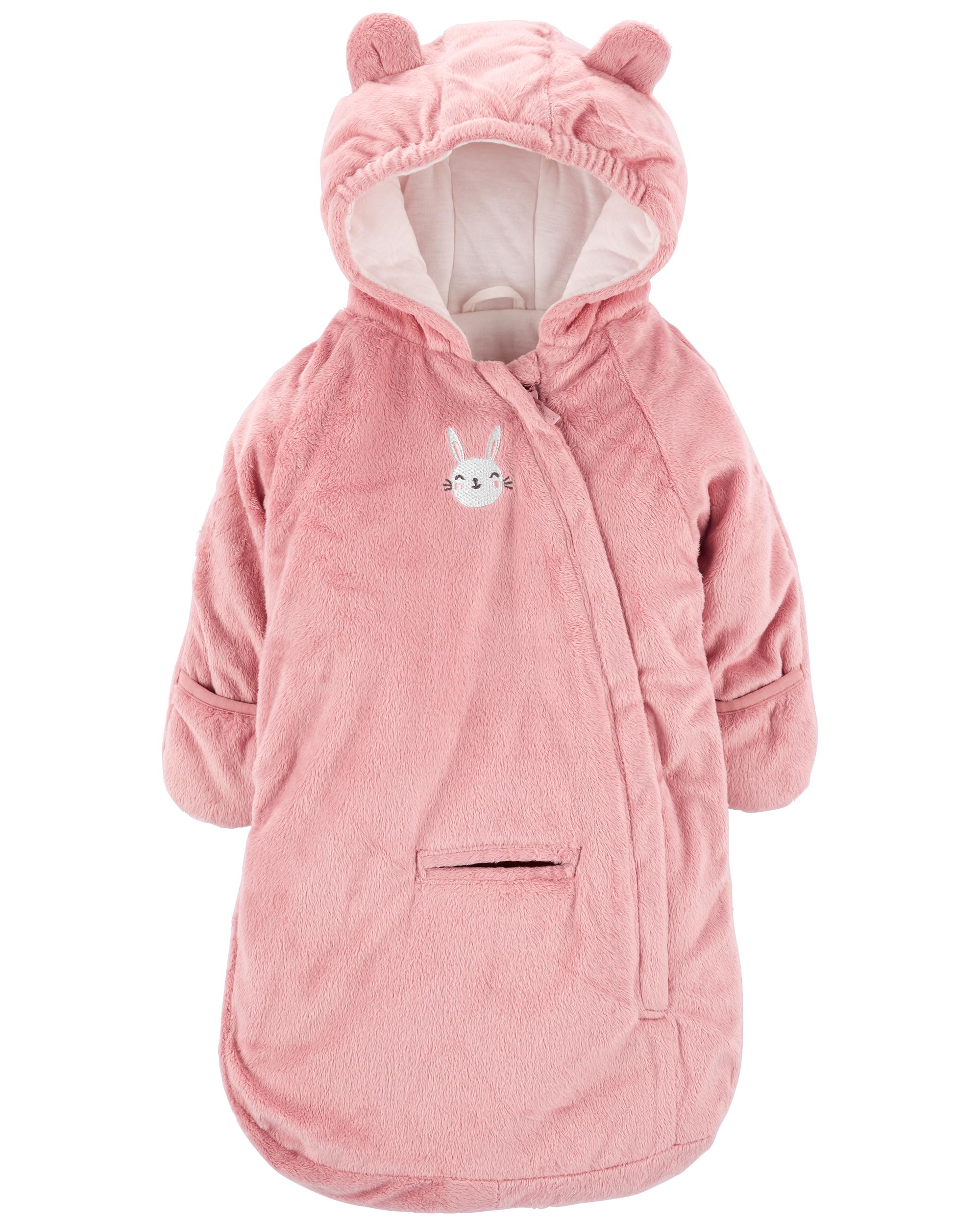Baby Pink Fuzzy Pram Bag | carters.com