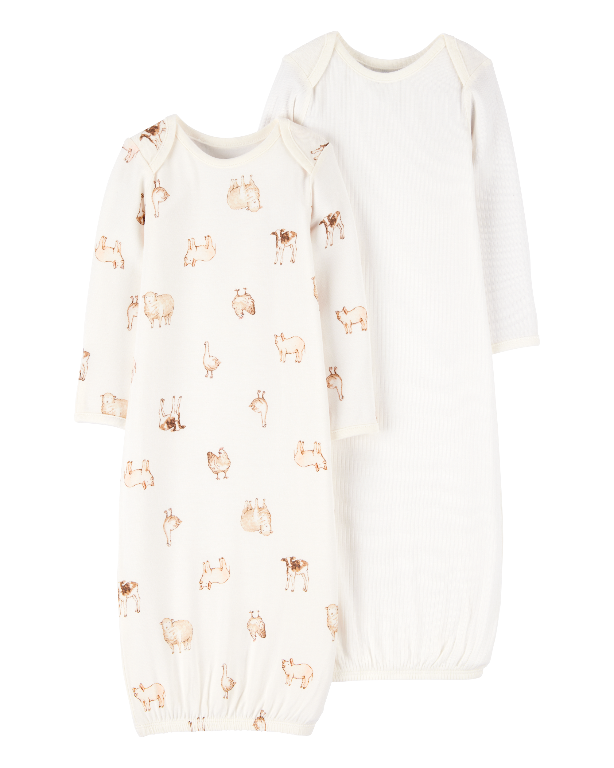 Baby 2-Pack PurelySoft Sleeper Gowns - Grey