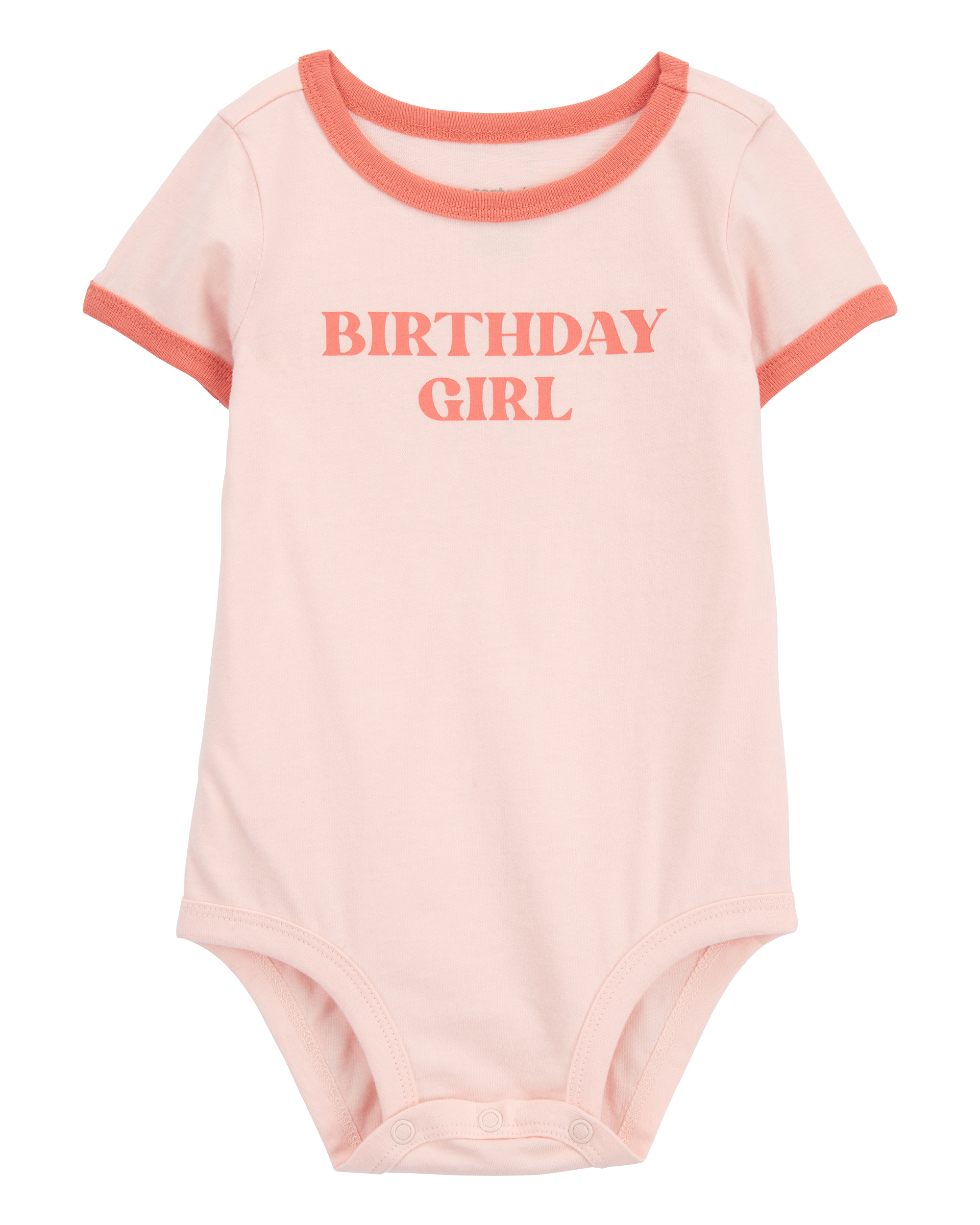 Baby Birthday Girl Short-Sleeve Bodysuit - Pink