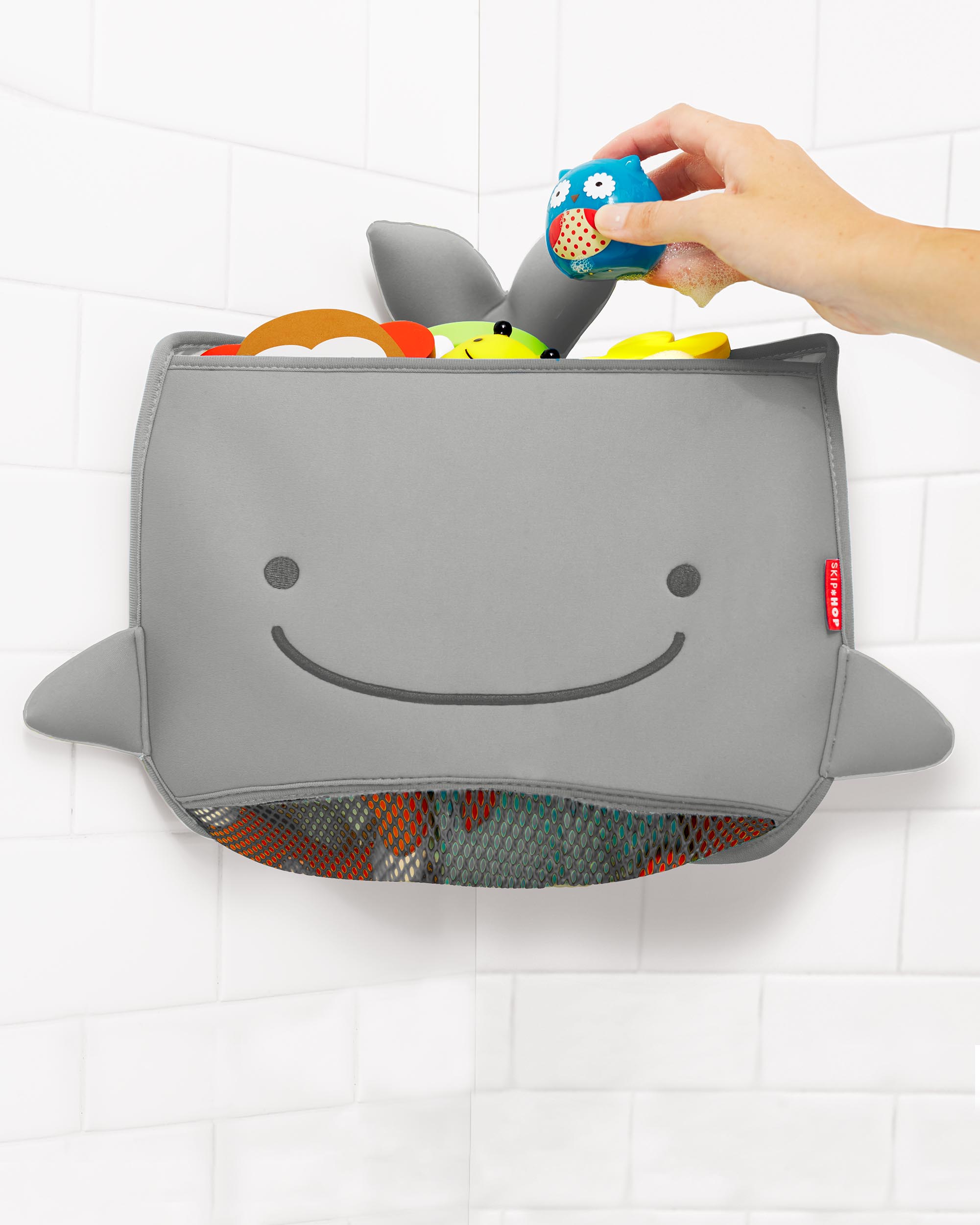Moby Corner Bath Toy Organizer - Grey