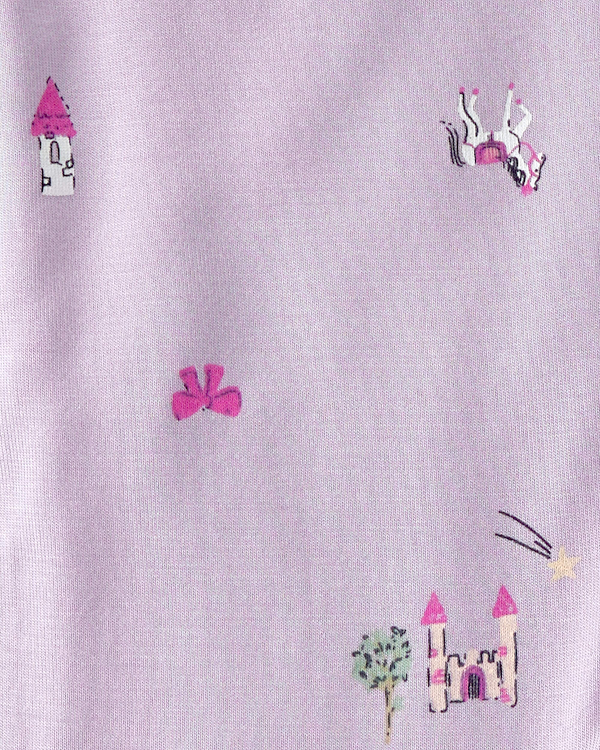 Baby Girl Fairytale PurelySoft 2-Way Zip 1-Piece Pajama - Purple