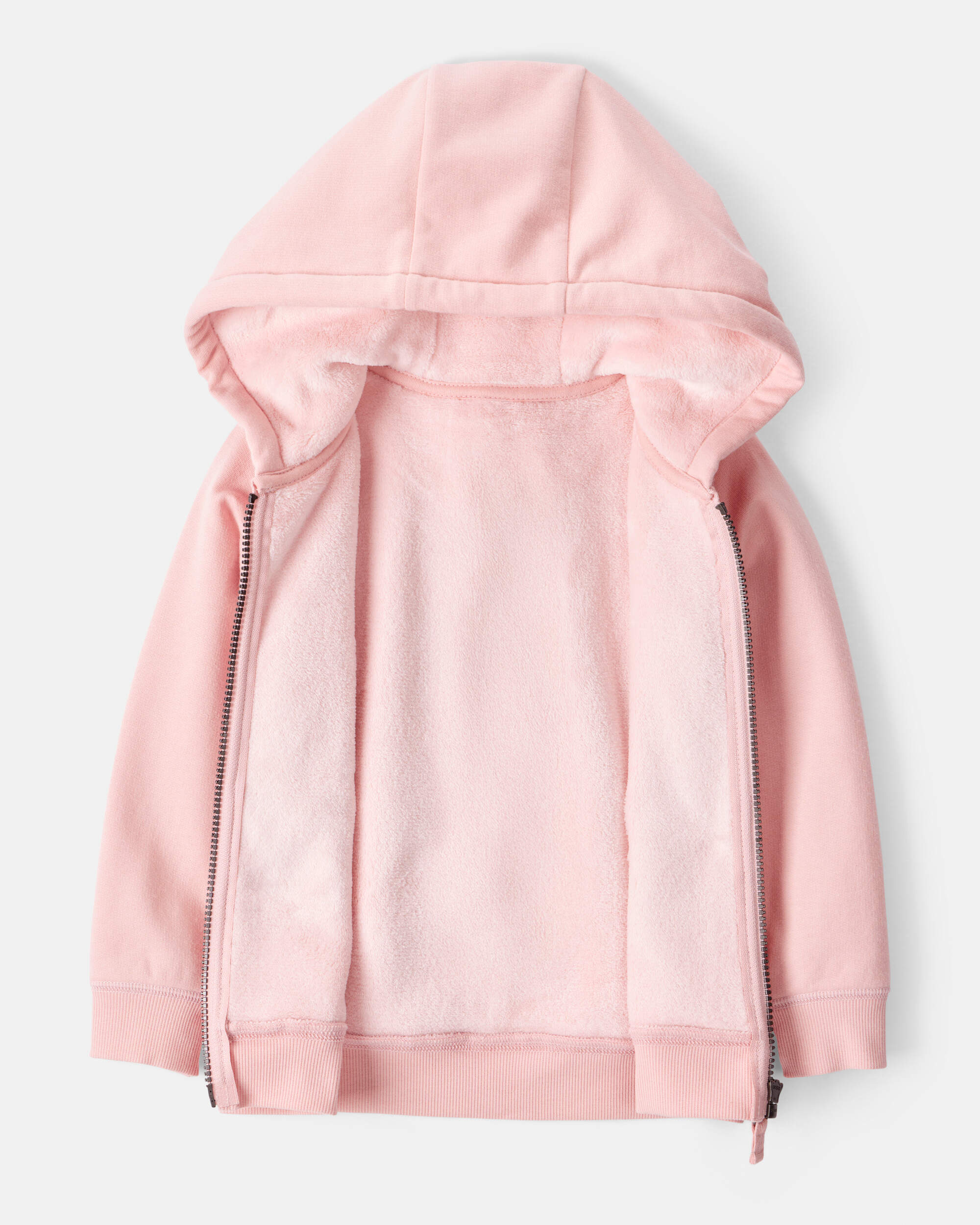 Toddler Girl Long-Sleeve Hooded Zip-Up Jacket - Pink
