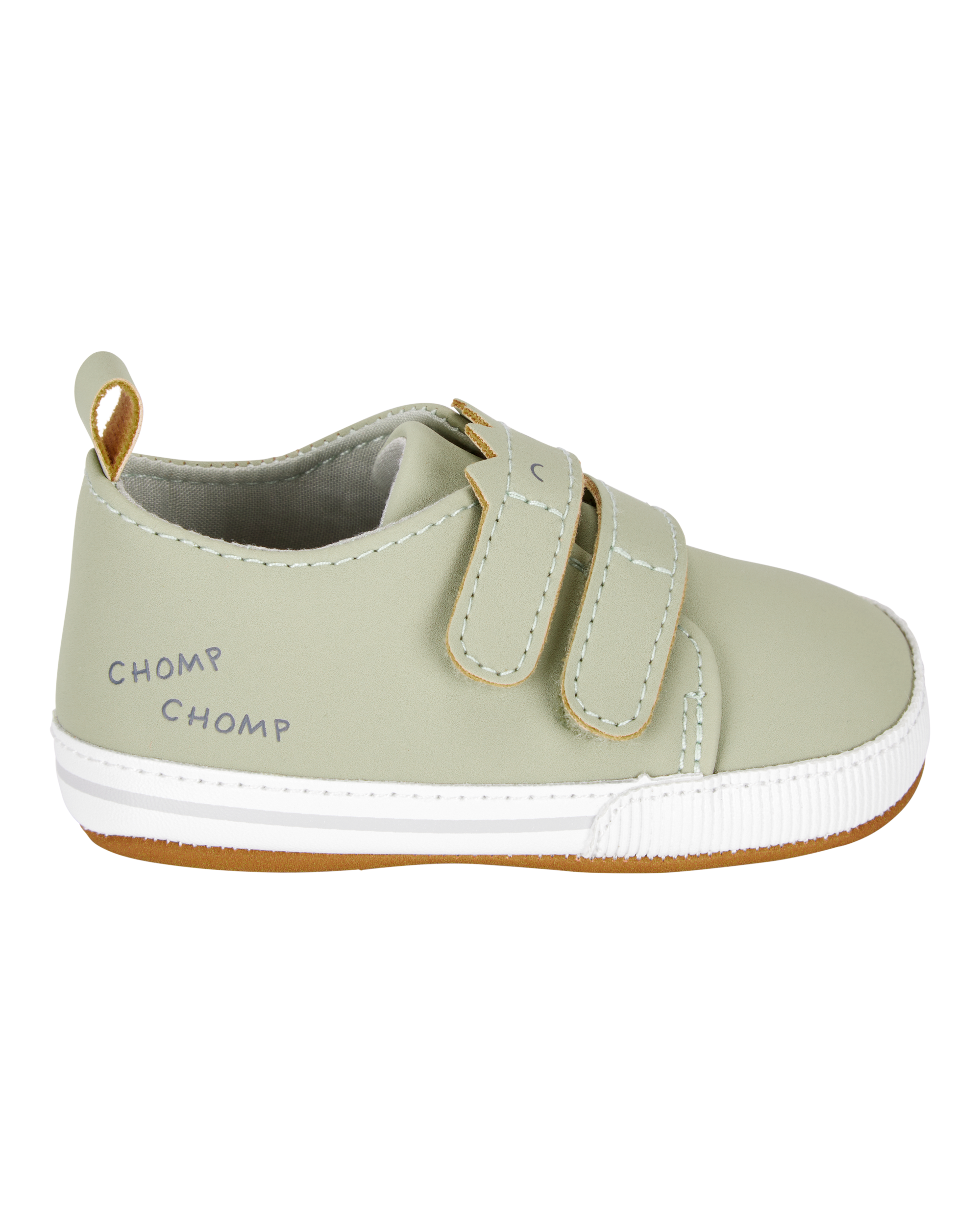 Baby Dinosaur Slip-On Shoes - Olive