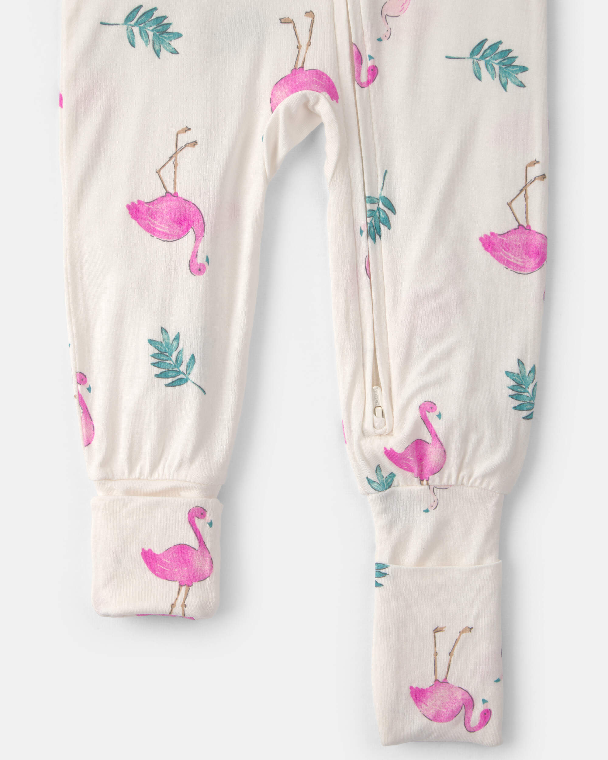 Baby Girl Flamingo PurelySoft Snug Fit 1-Piece Pyjama - Ivory