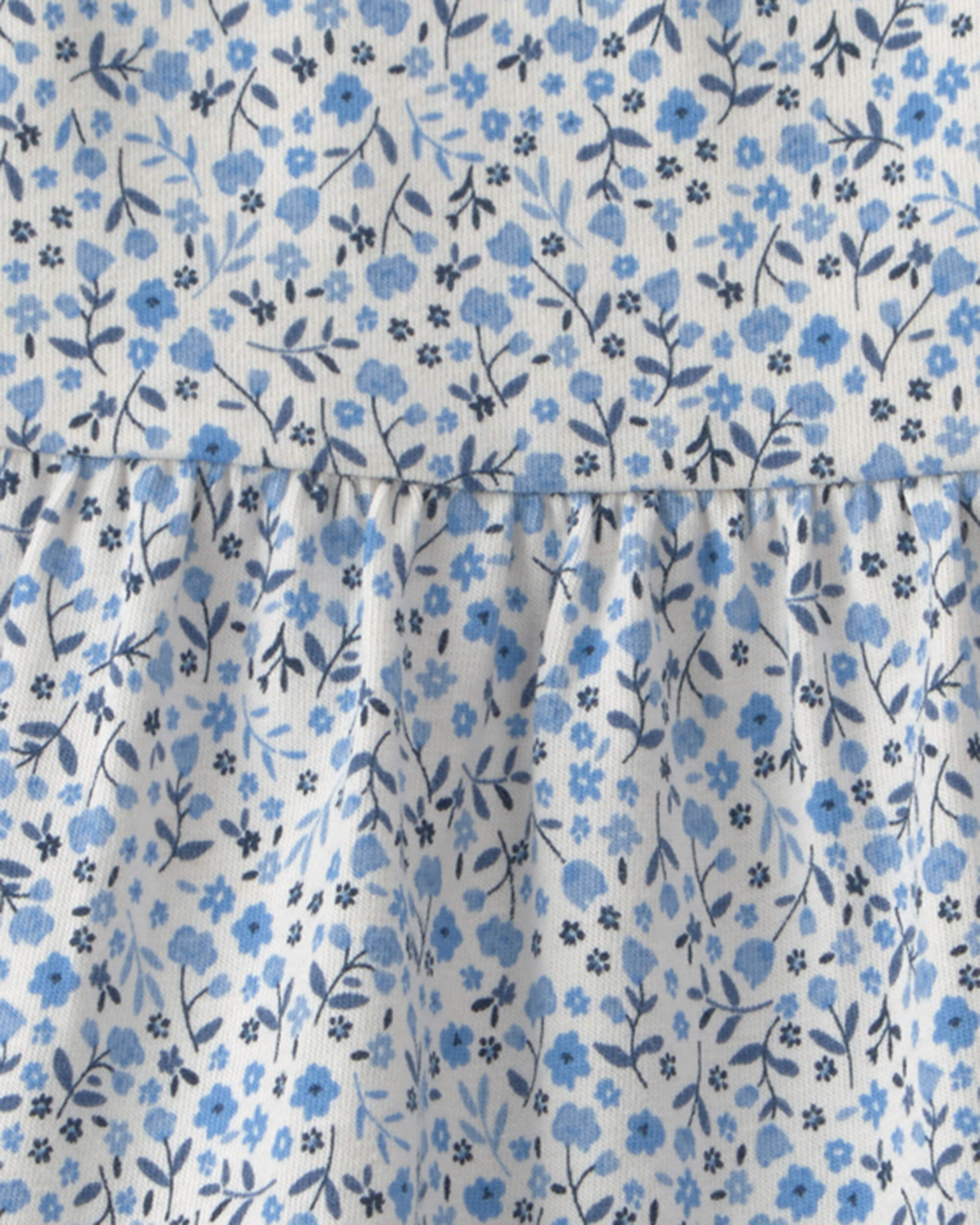 Baby Girl Organic Cotton Tiered Dress Meadow Bloom