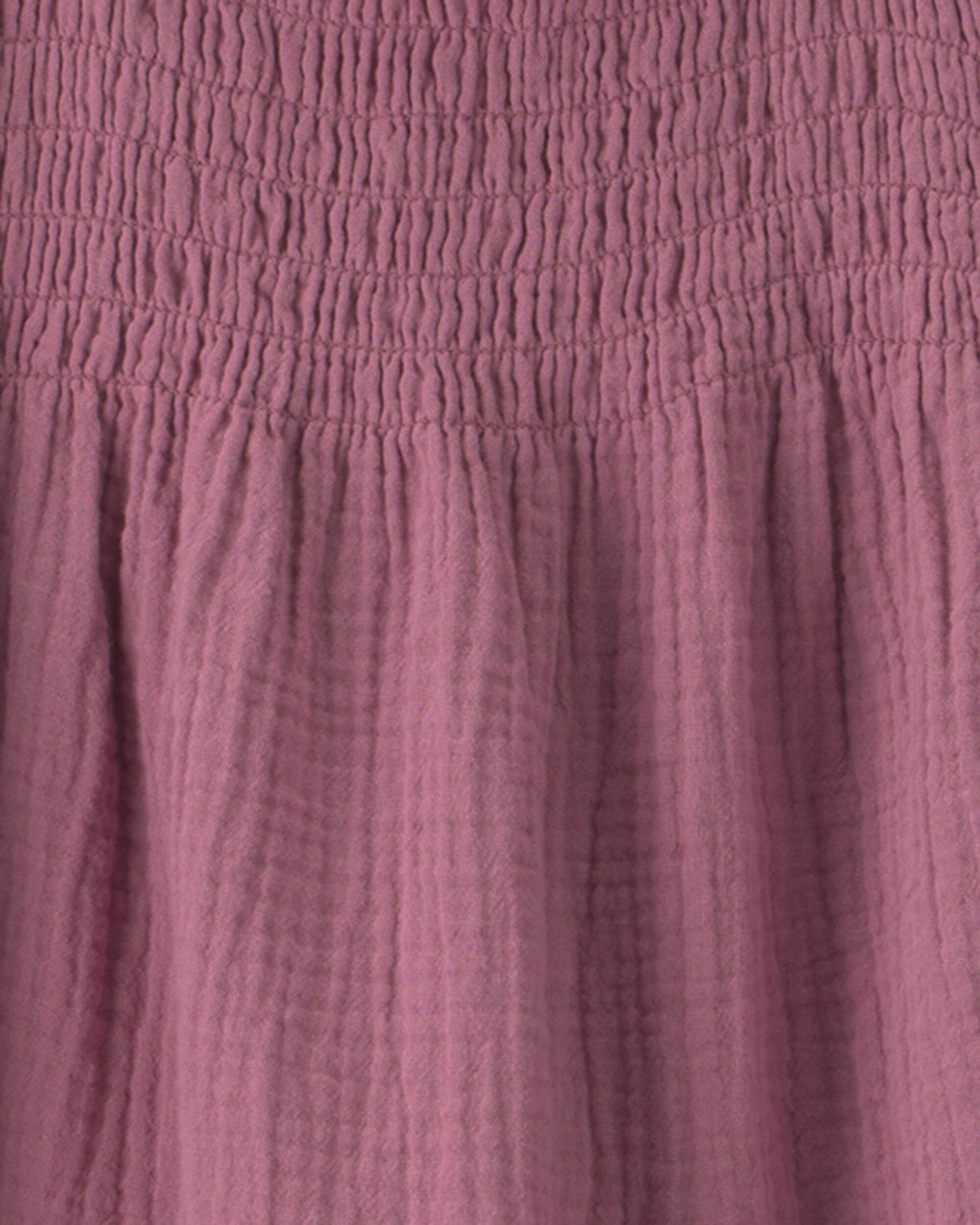 Filles - Robe en gaze &agrave; smocks en coton biologique, , hi-res