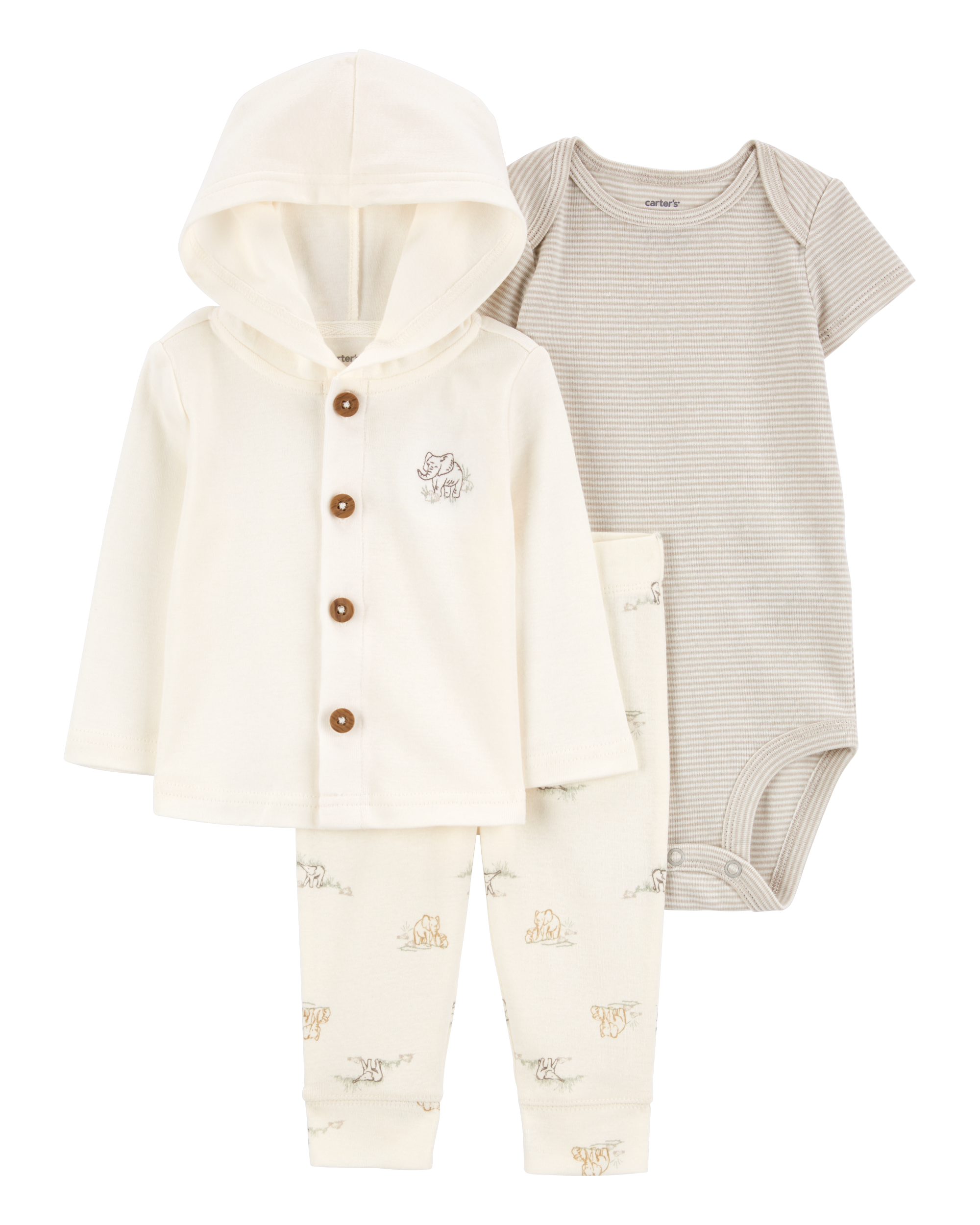 Baby 3-Piece Elephant Little Jacket Set