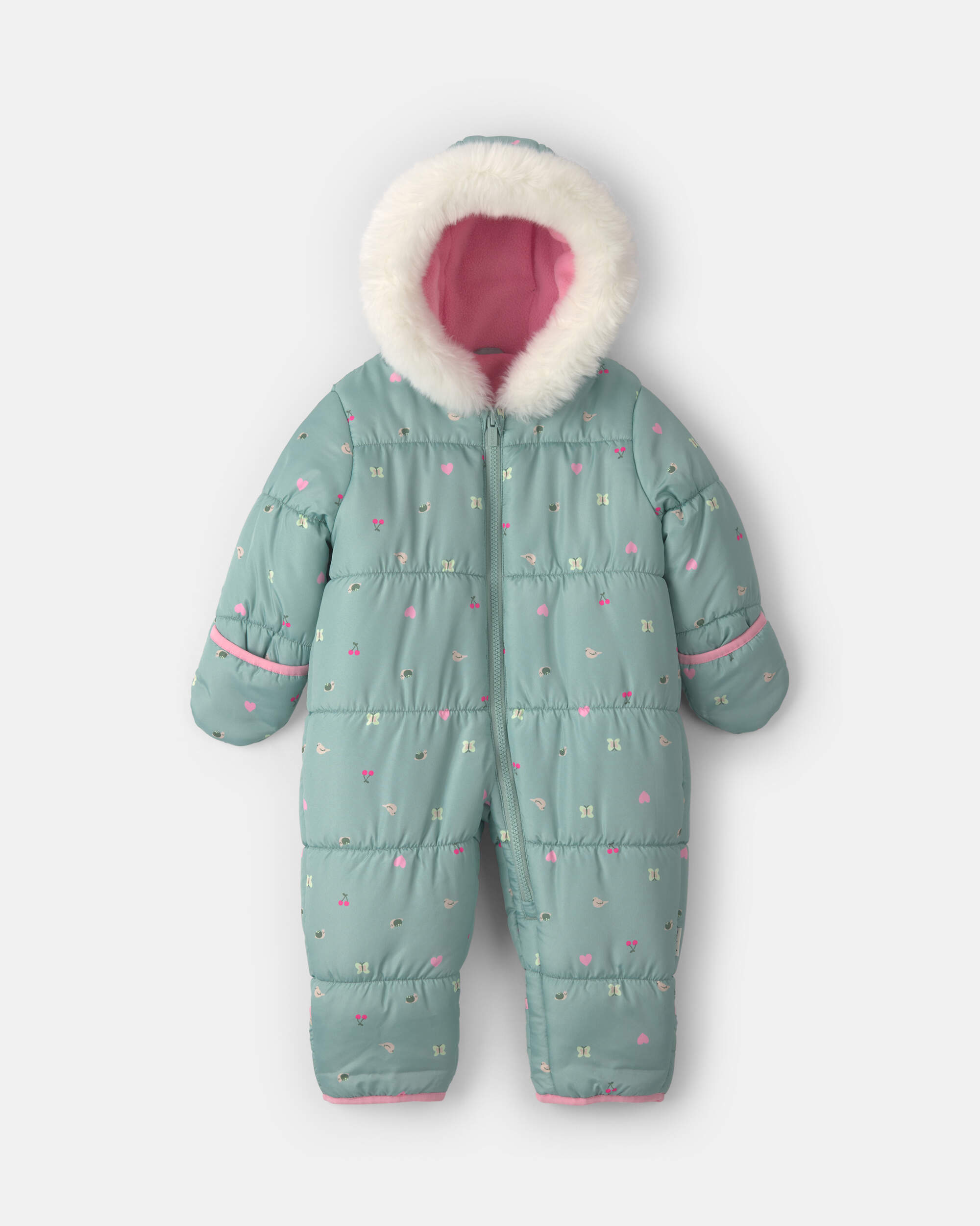 Baby Girl Novelty Pramsuit- Green