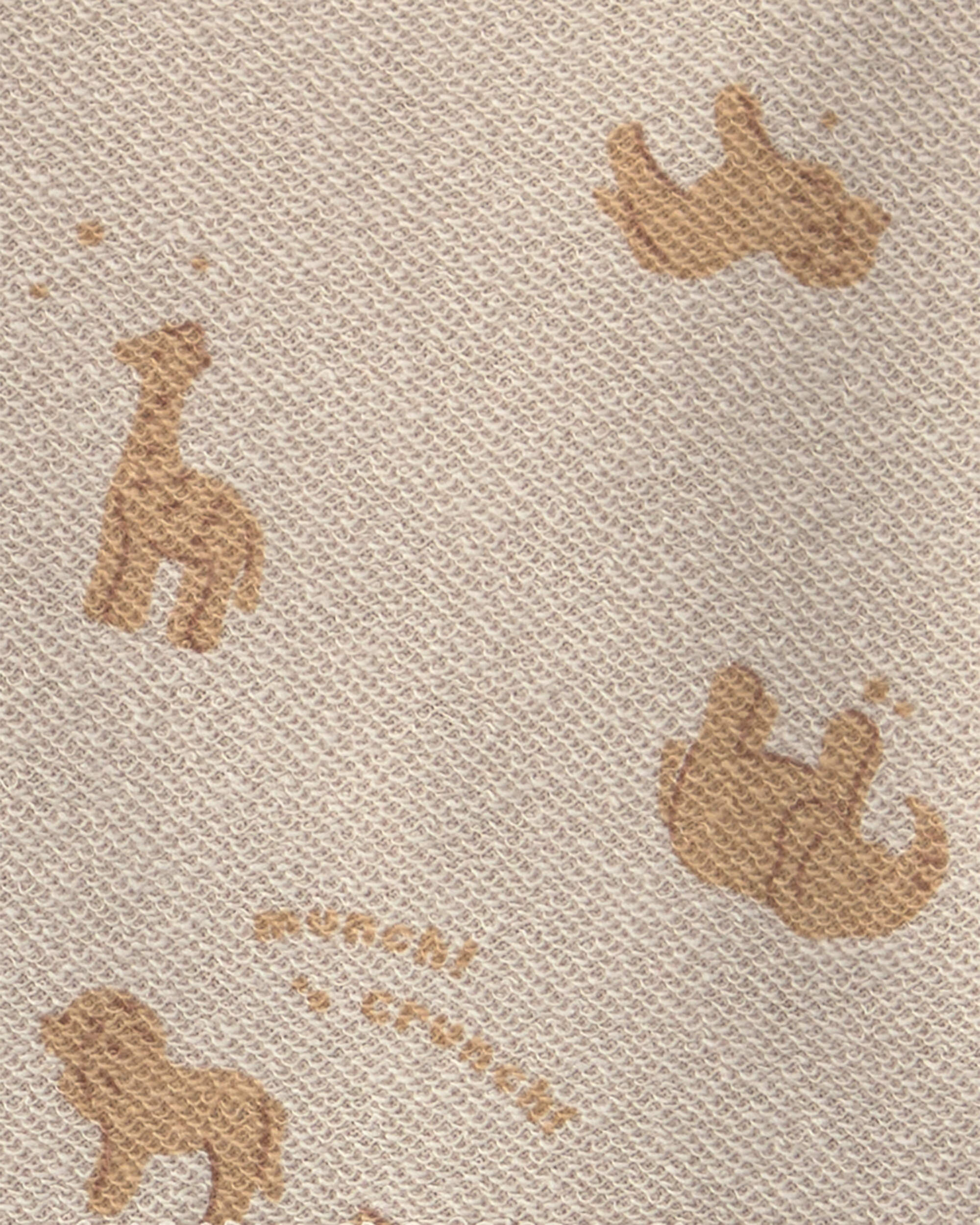 Baby Boy 2-Piece Animal Cracker French Terry Top & Pant Set - Cream