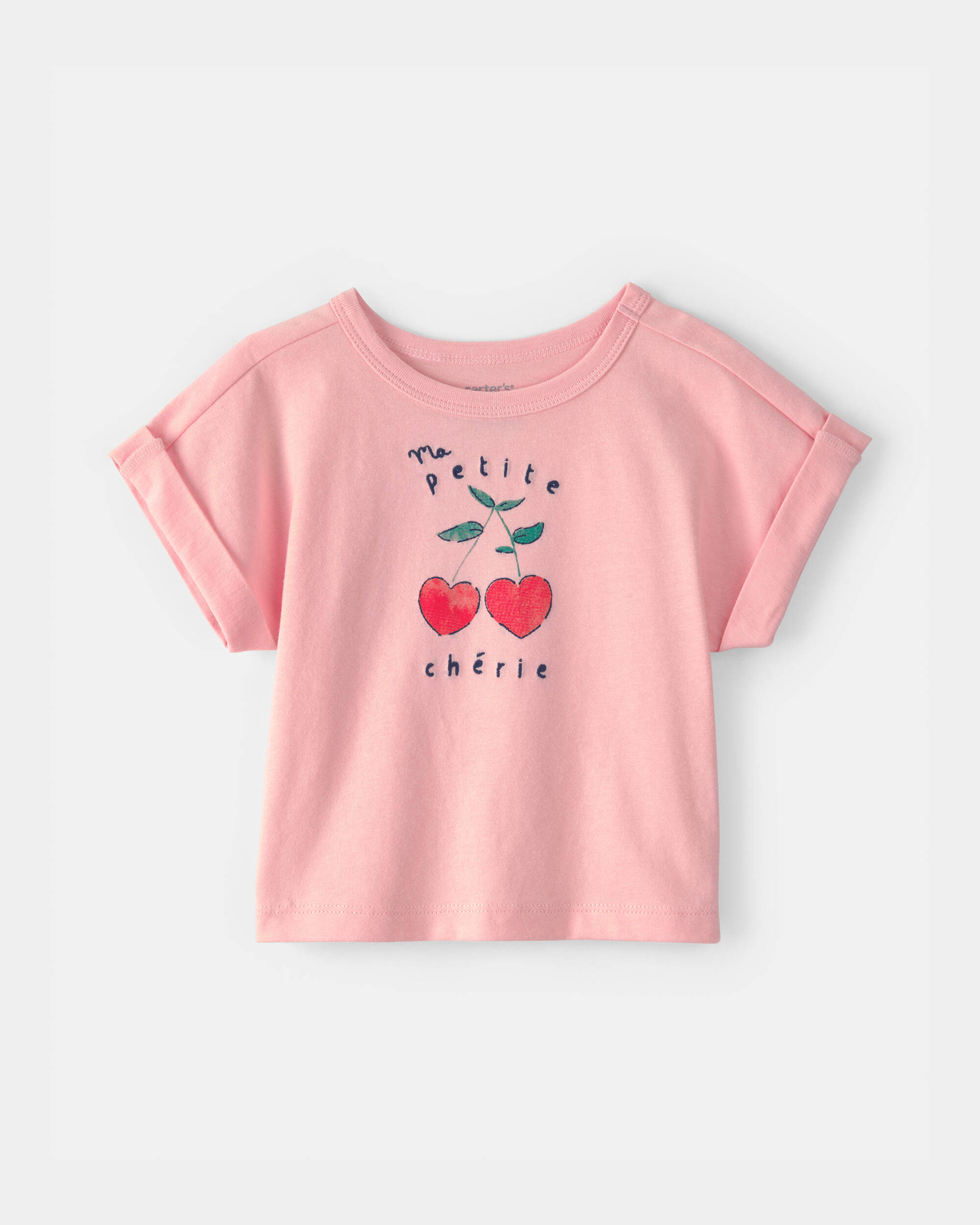 Baby Girl Cherry Top - Pink