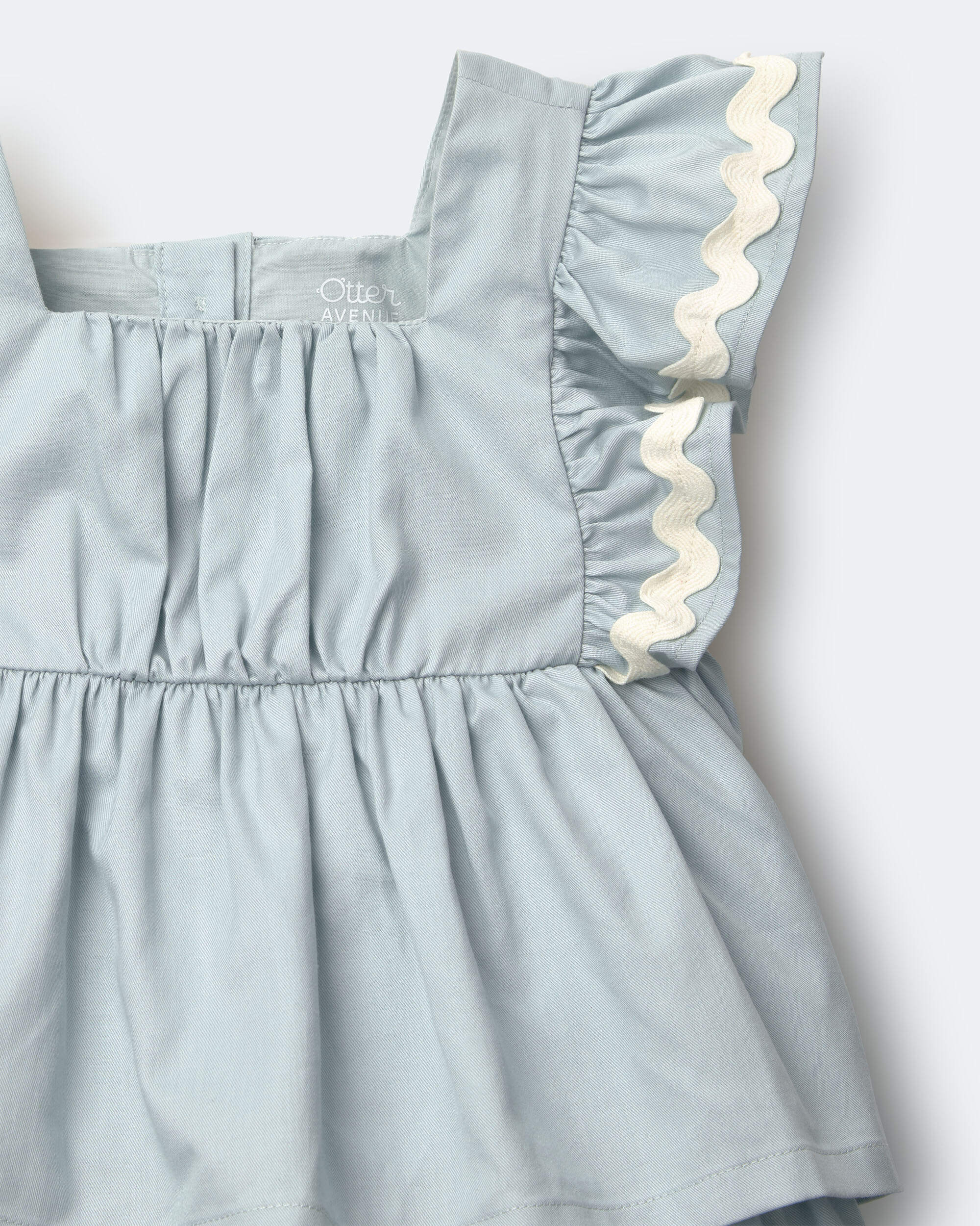 Toddler Girl Ruched Tiered Dress - Light Blue