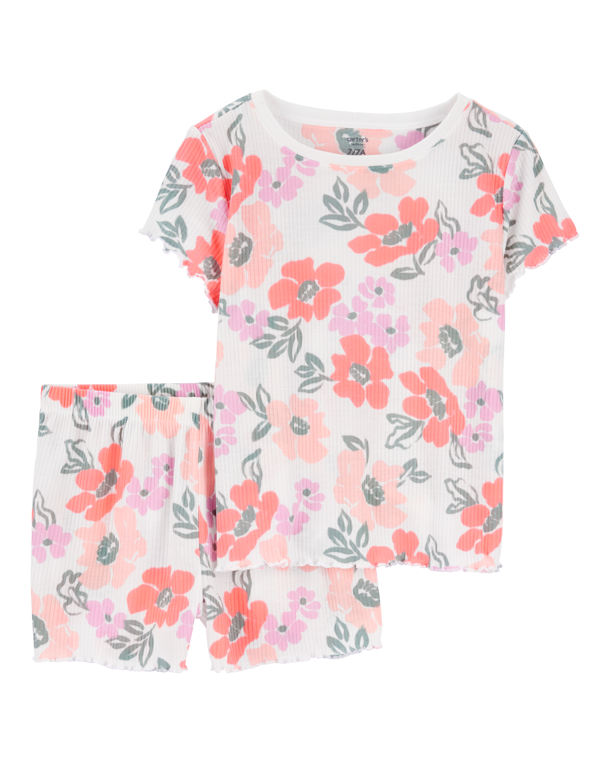 Girls 2-Piece Floral Loose Fit Pyjamas