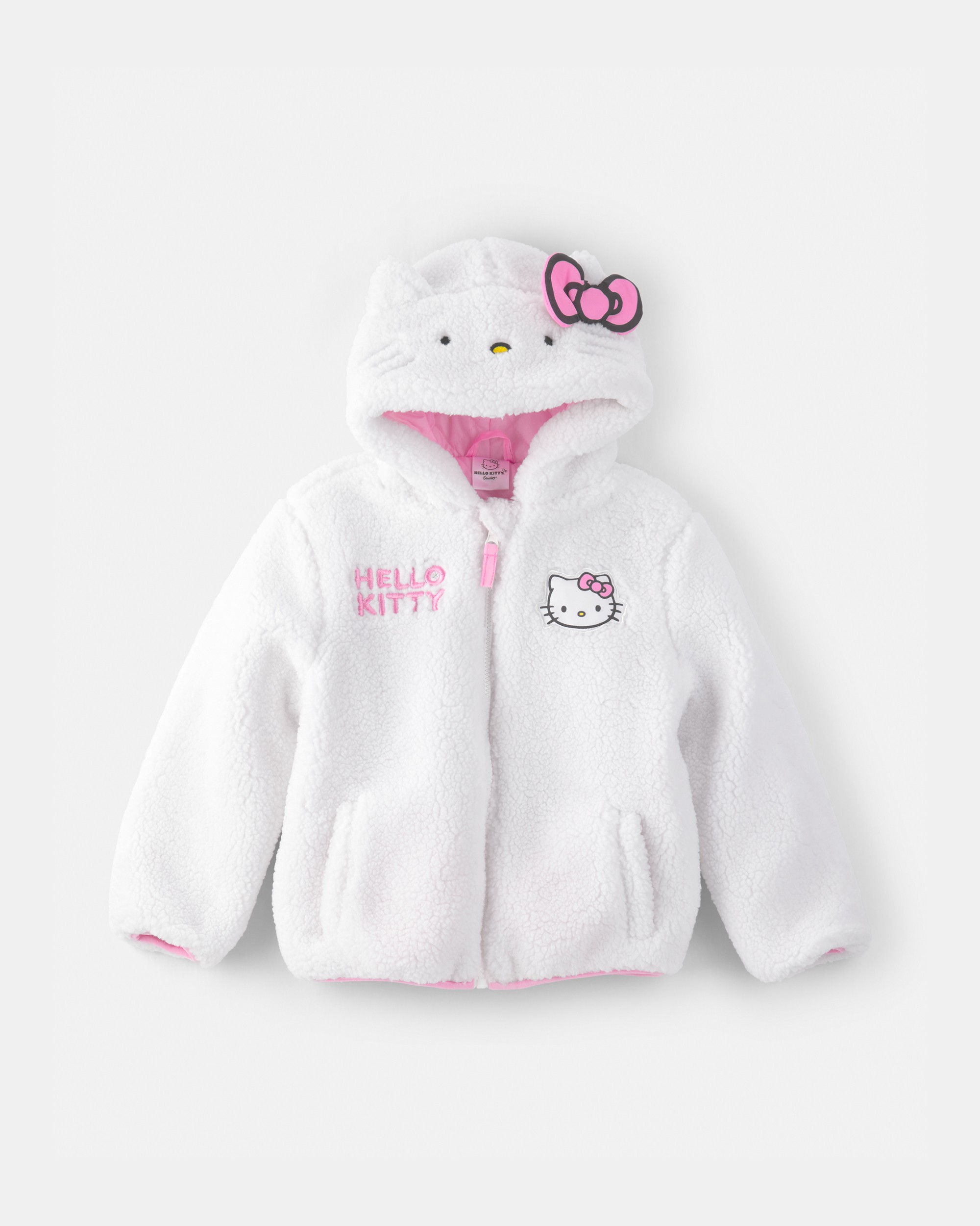 Girls Hello Kitty Bomber Fashion Jacket - White | Carter's Oshkosh