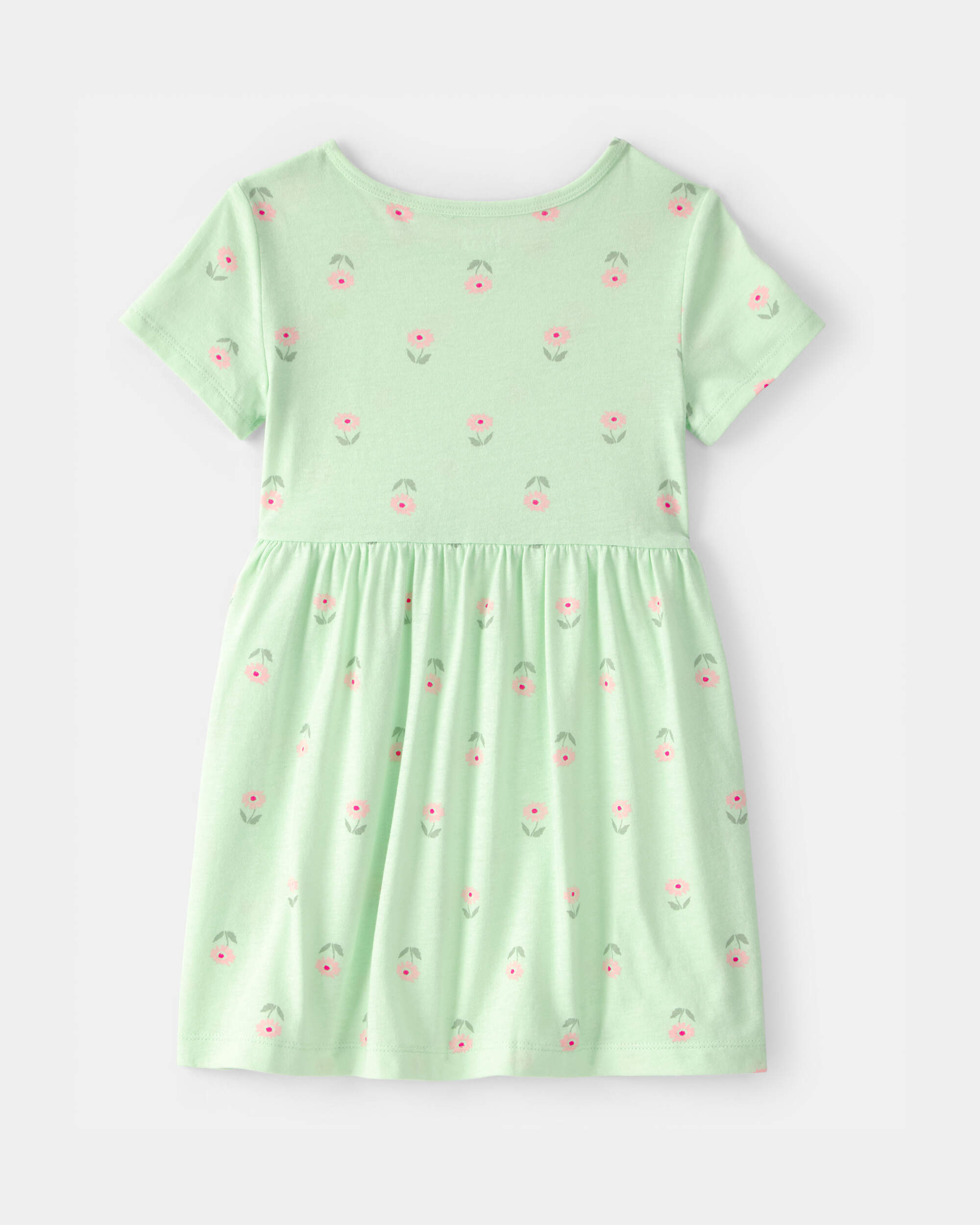 Toddler Girl Floral Short-Sleeve Dress - Green