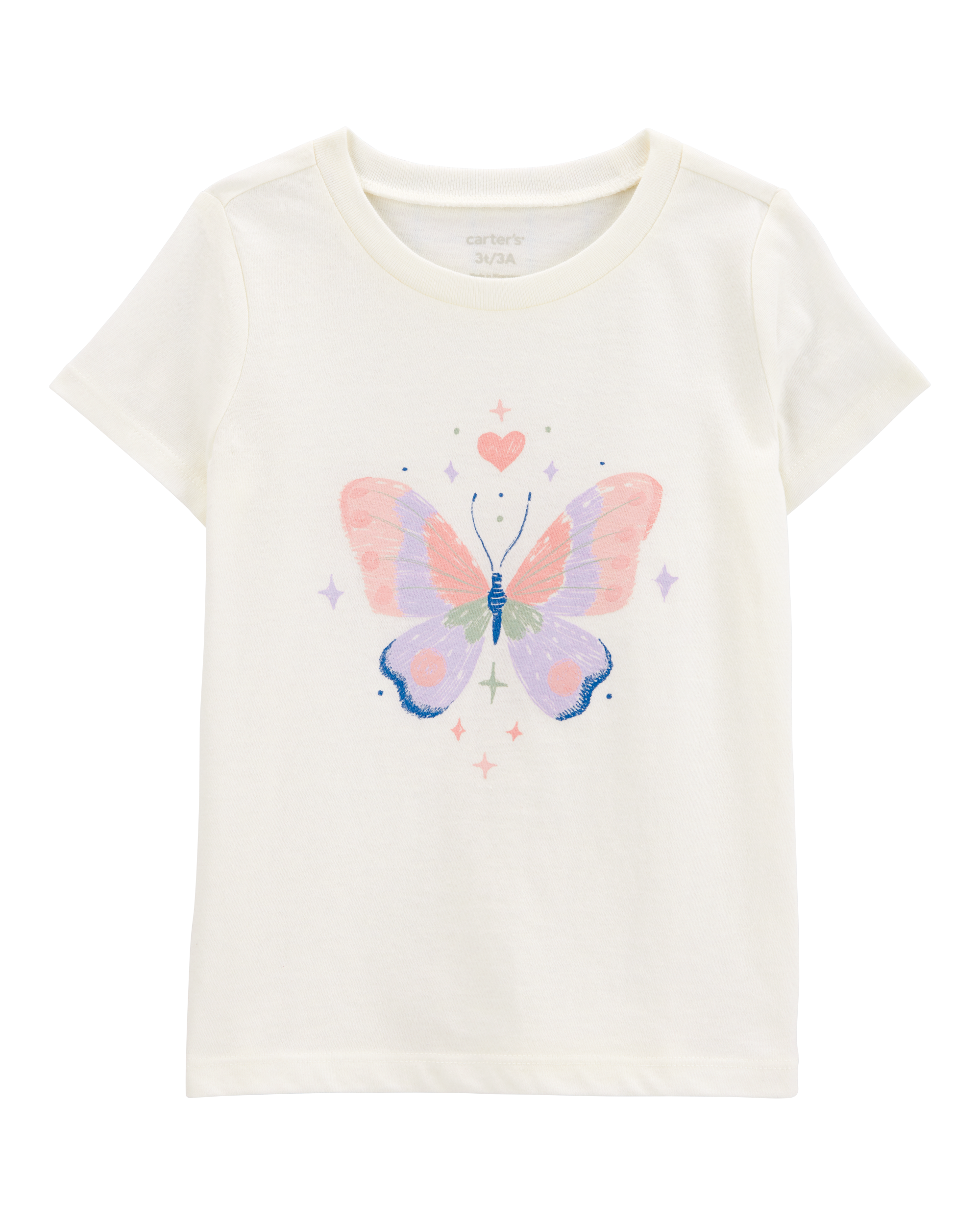 Toddler Butterfly Short-Sleeve Graphic Tee - White