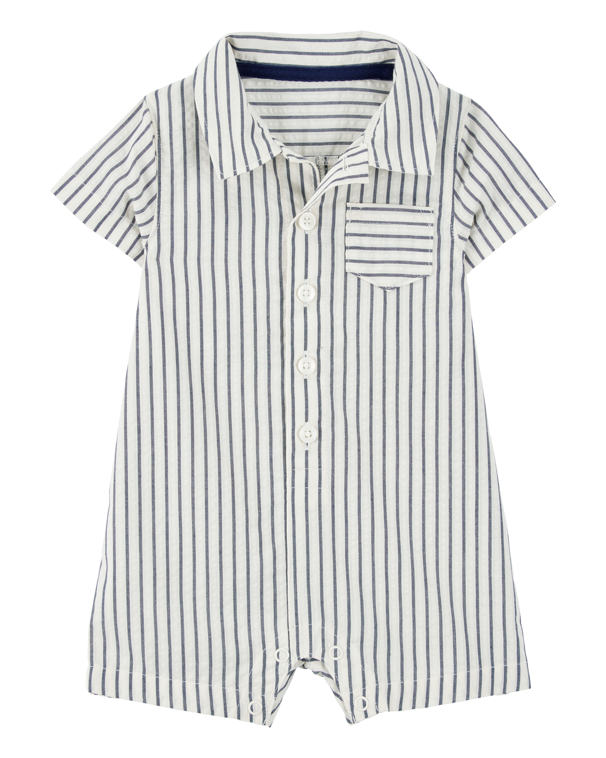 Baby Striped Polo Romper