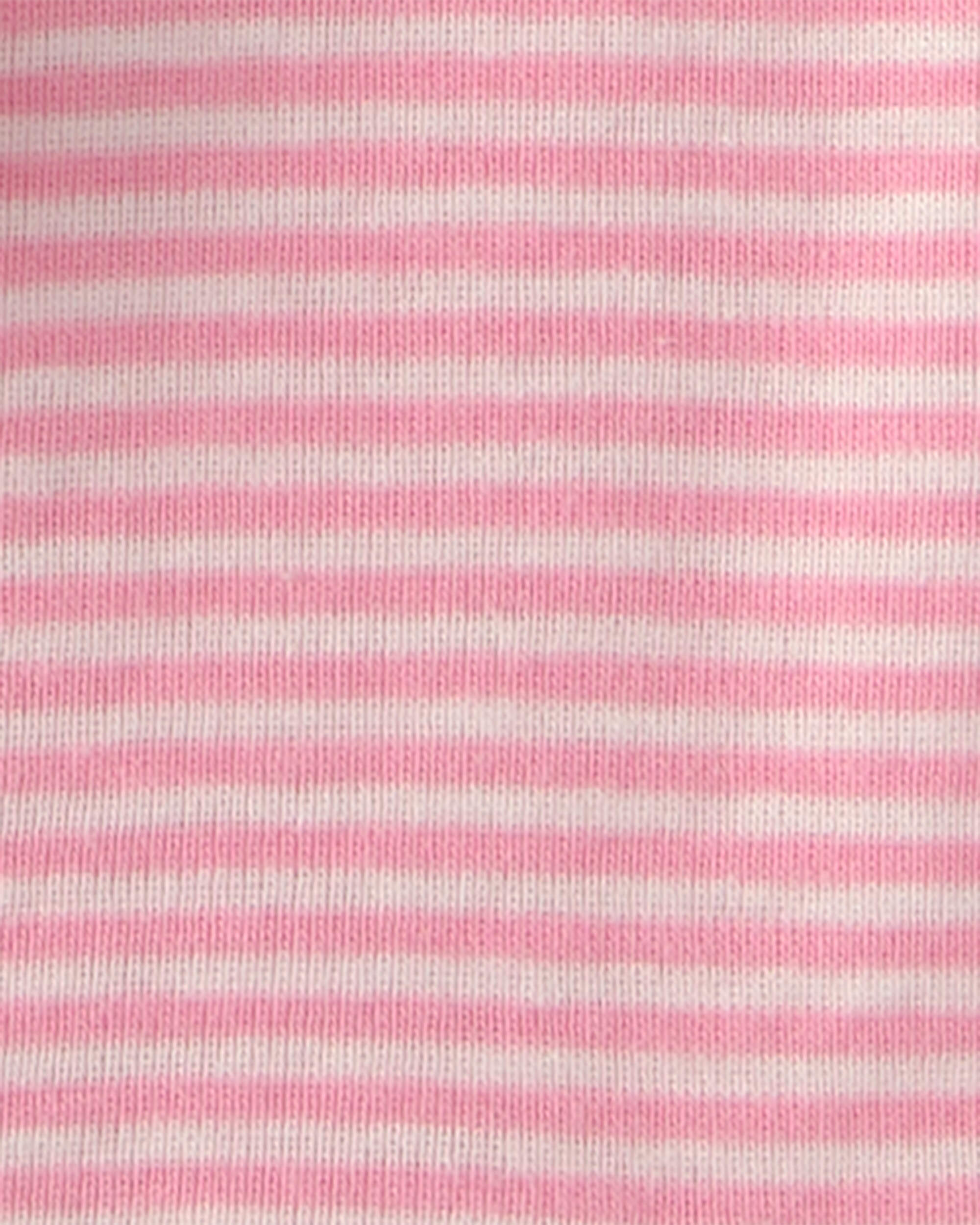 Baby Girl Ice Cream 100% Cotton Short-Sleeve Snug Fit 4-Piece Pyjama Set - Pink/Ivory