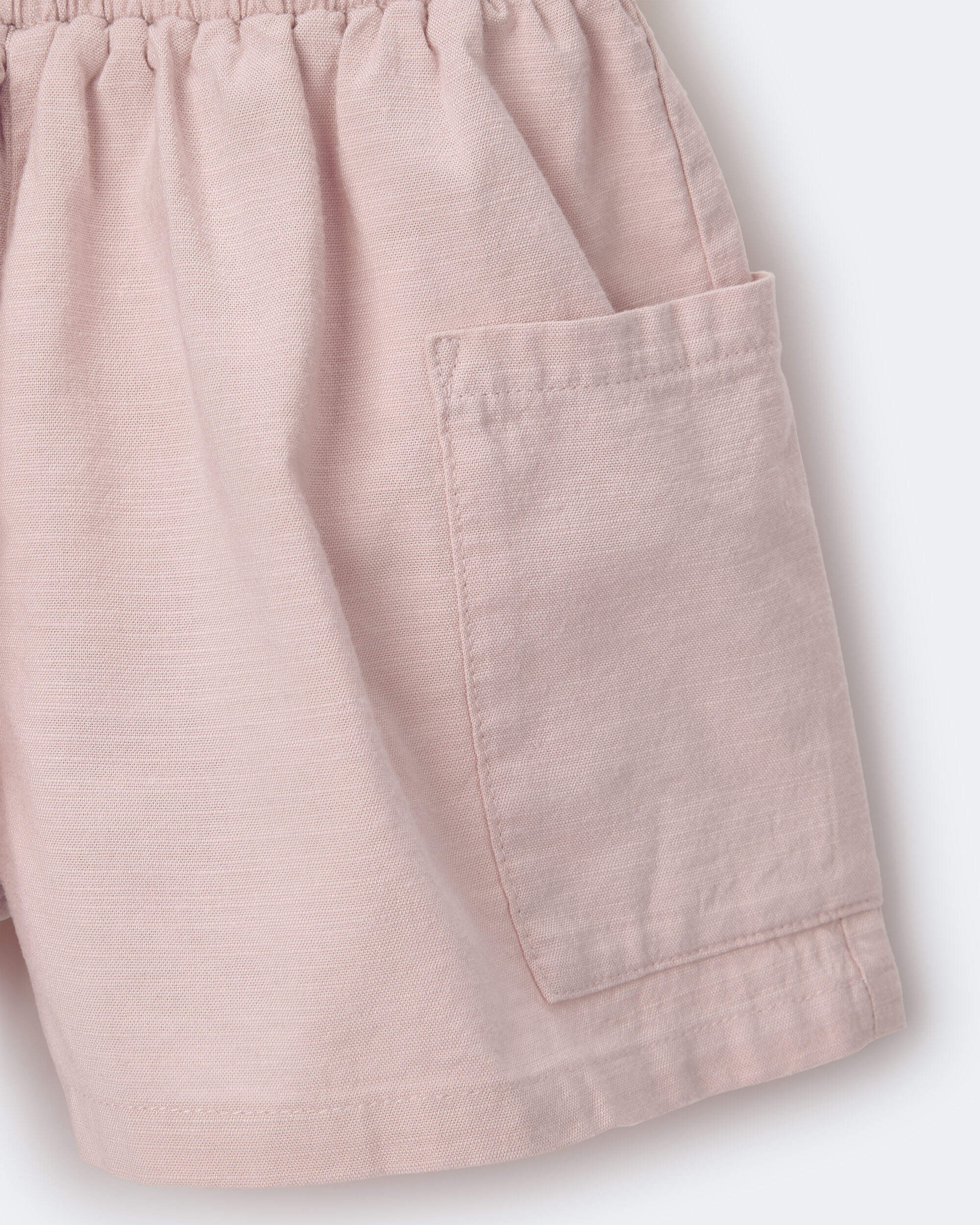 Toddler Girl Swing Short with Pockets - Rose