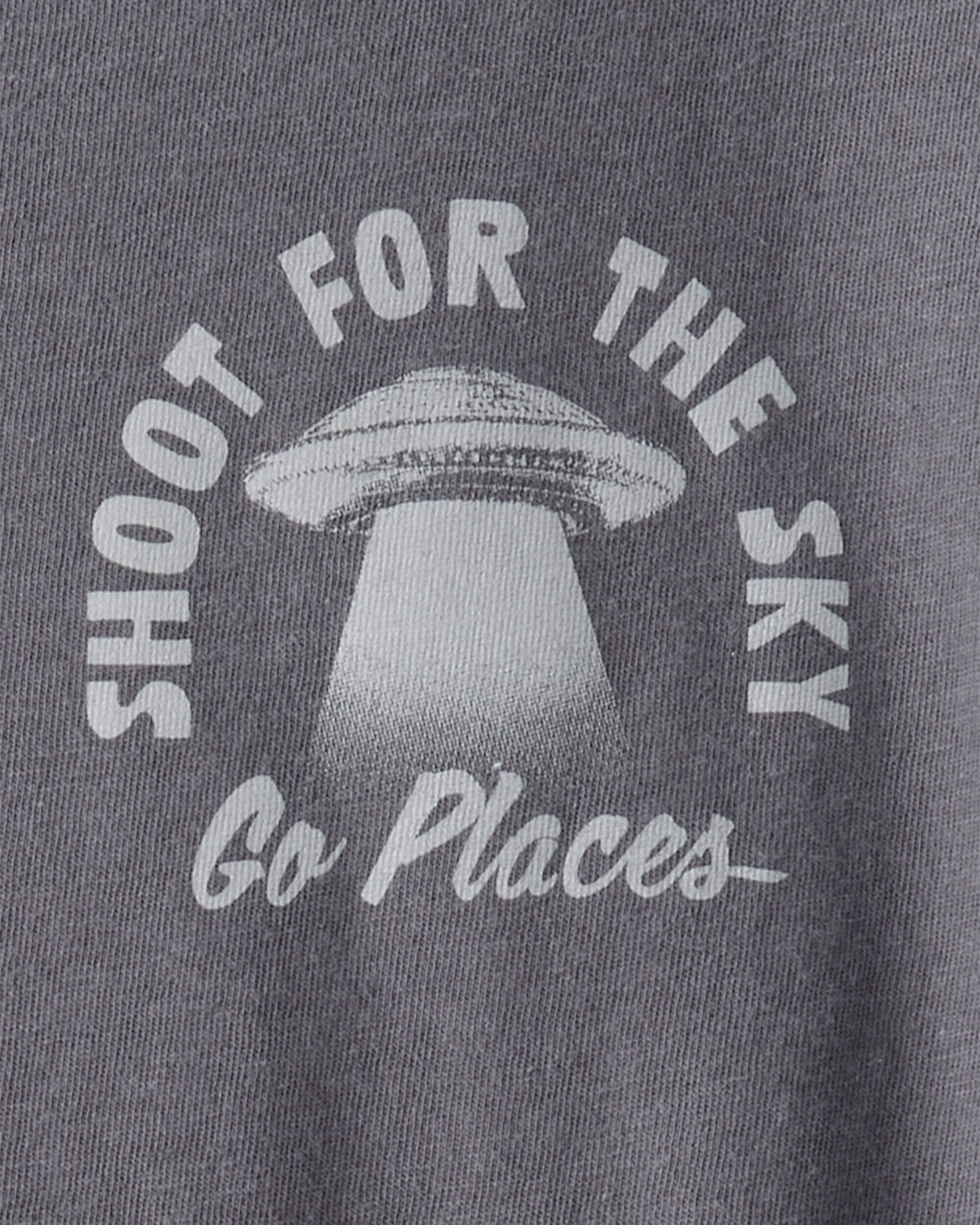 Boys Shoot For The Sky Long-Sleeve Graphic Tee - Grey