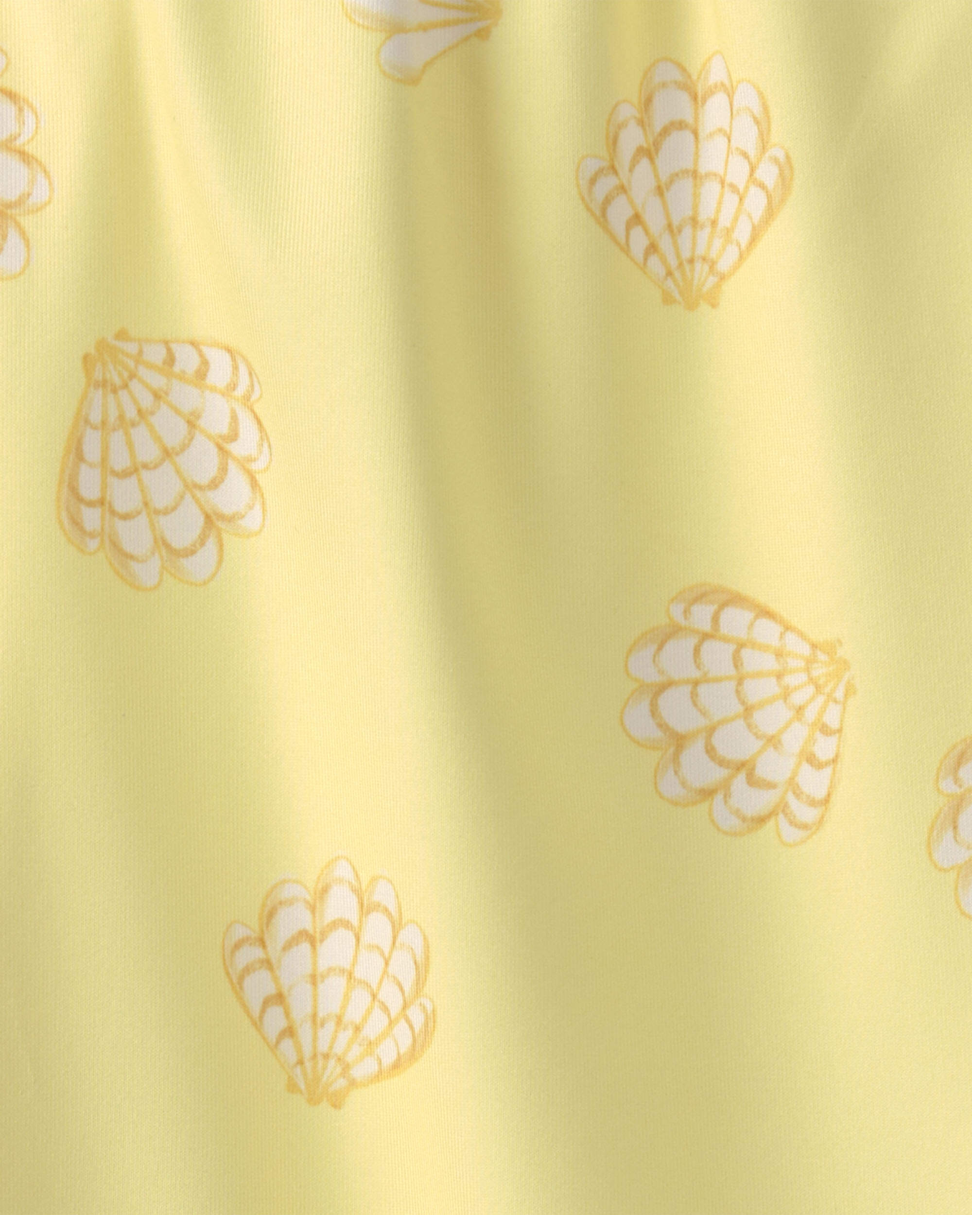Toddler Girl Shell Swim Dress - Yellow