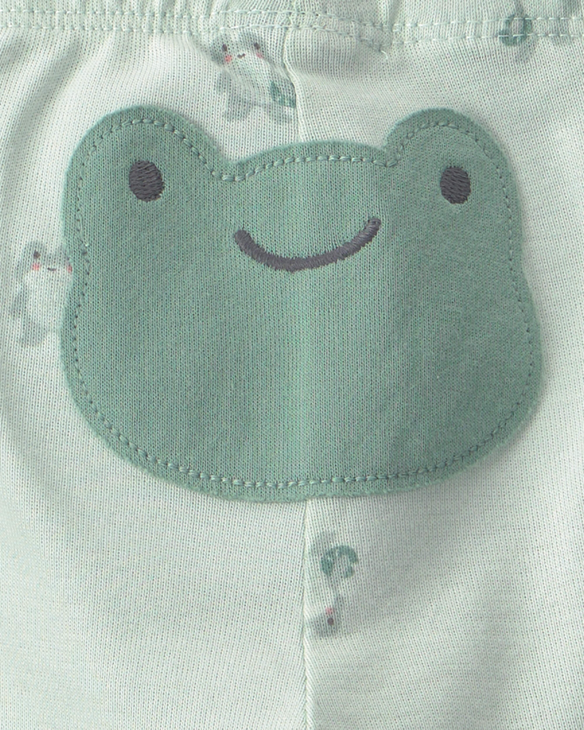Baby 3-Piece Frog Bodysuit & Pant Set - Green/Grey
