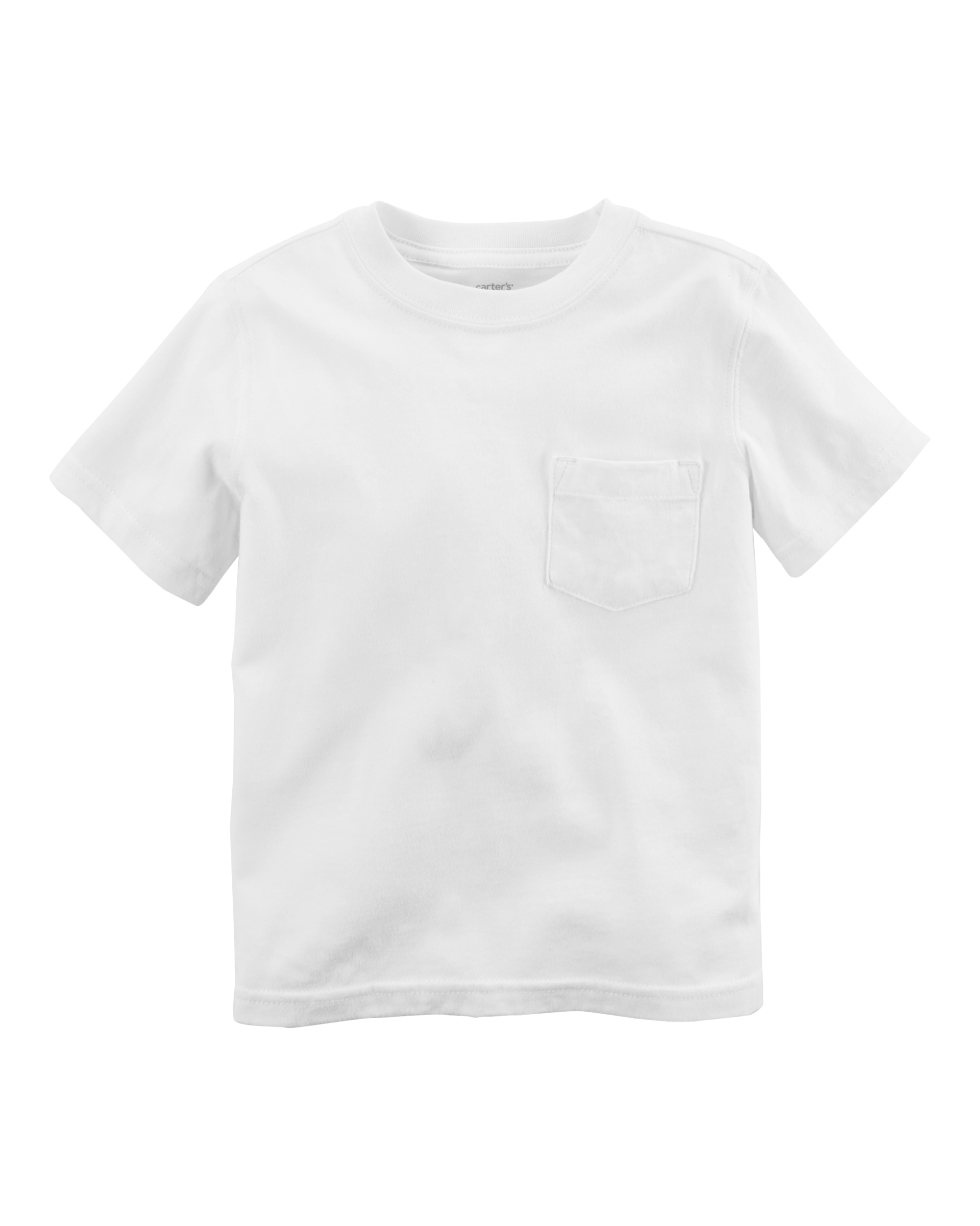 Baby Solid Short-Sleeve Pocket Tee - White