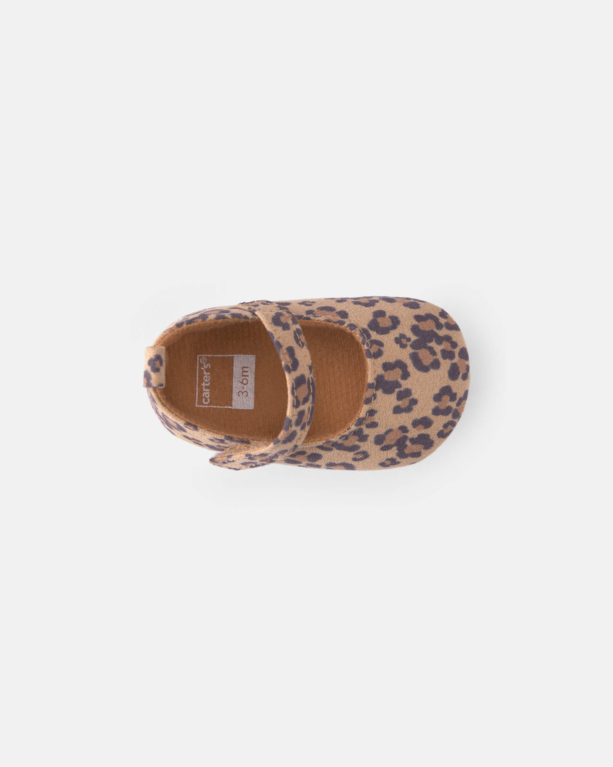 Baby Girl Cheetah Mary Jane Flats - Brown
